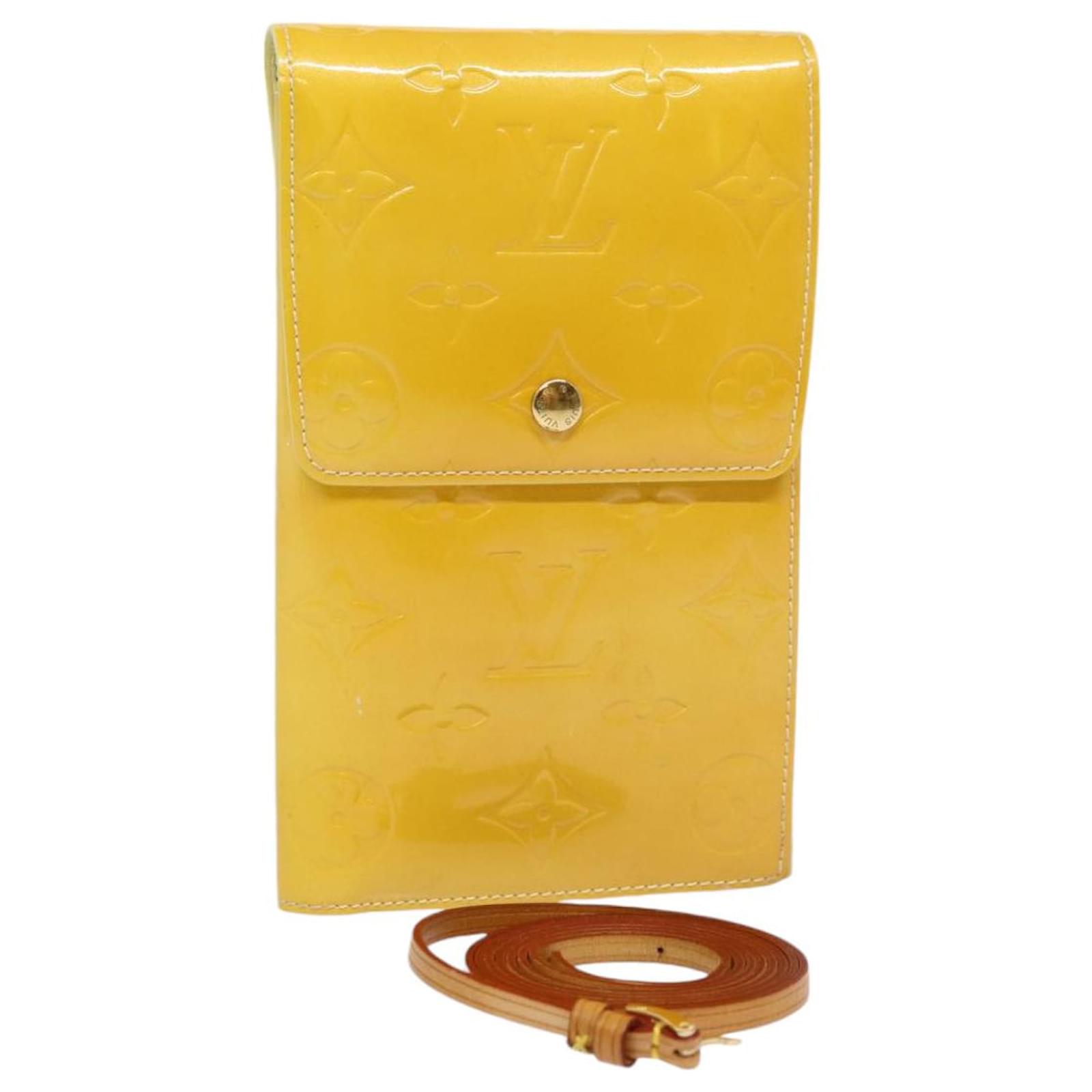 Louis Vuitton Yellow Vernis shops Wallet