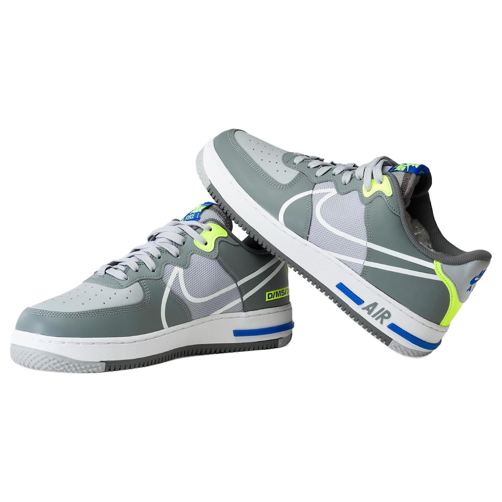 NIKE Air Force Leder Schuhe Grau 102060 Joli Closet