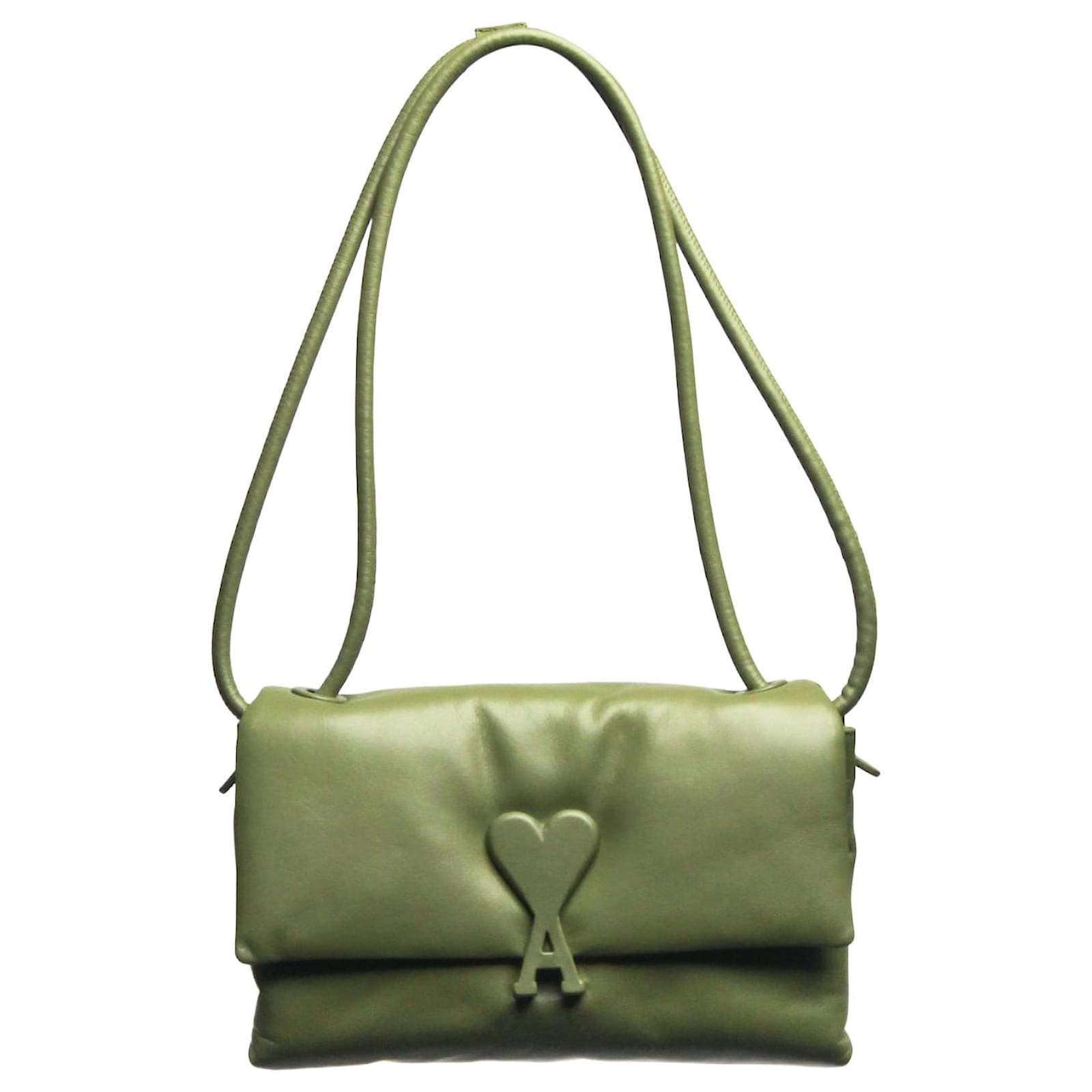 Ami Paris Green Voulez-Vous shoulder bag Leather ref.1619044