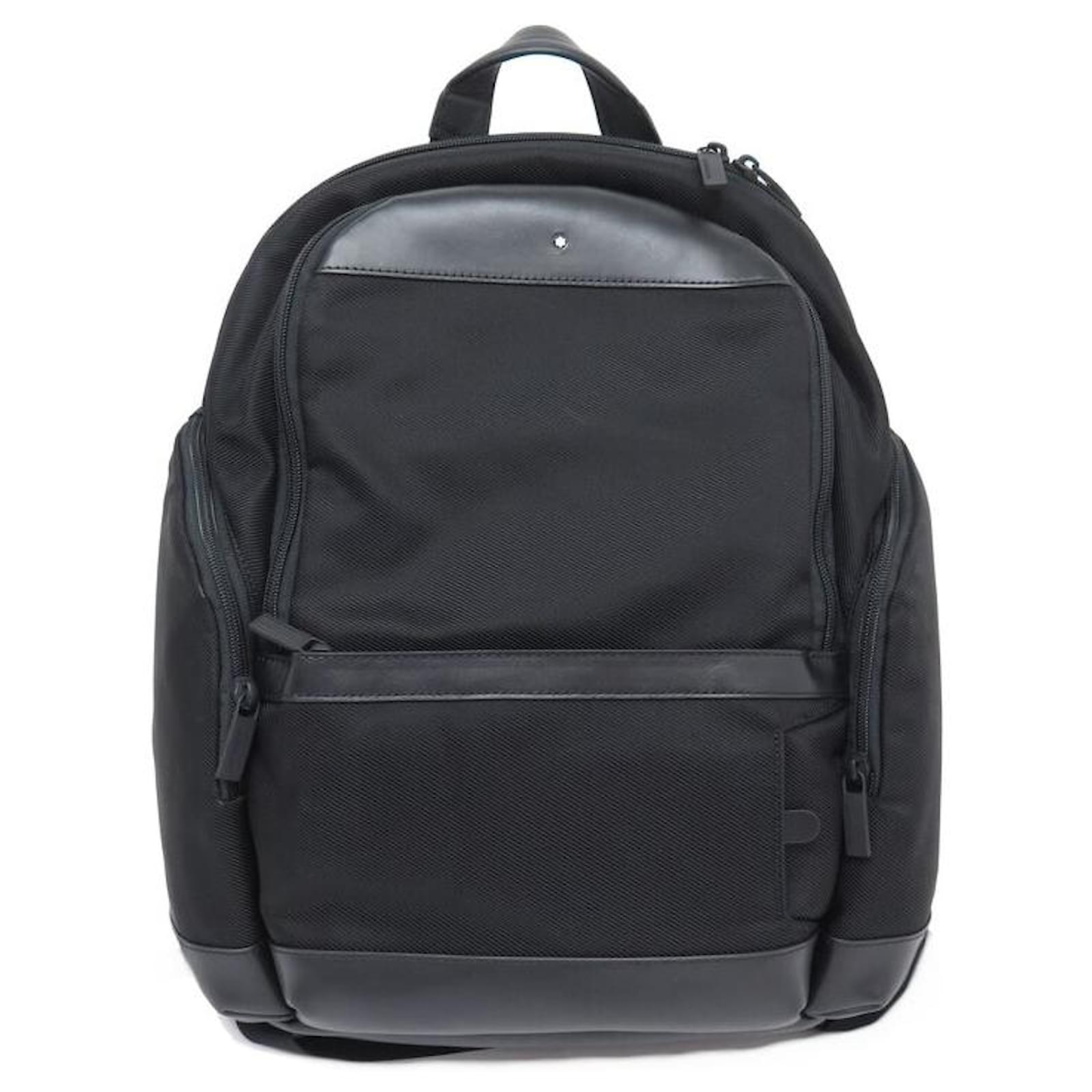 NUOVA MONTBLANC NIGHTFLIGHT MEDIA 119048 ZAINO IN NYLON E PELLE