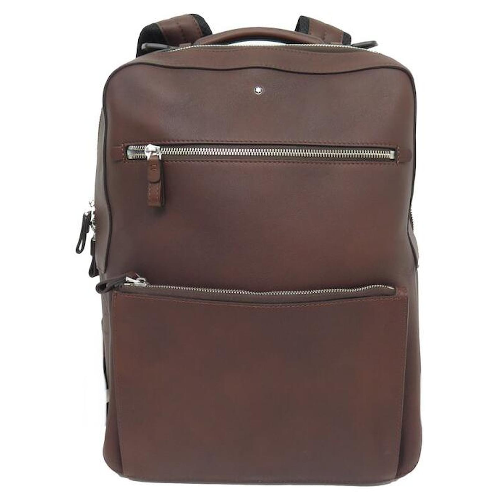 NEW MONTBLANC MEISTERSTUCK SFUMATO BROWN 118340 BACKPACK BAG