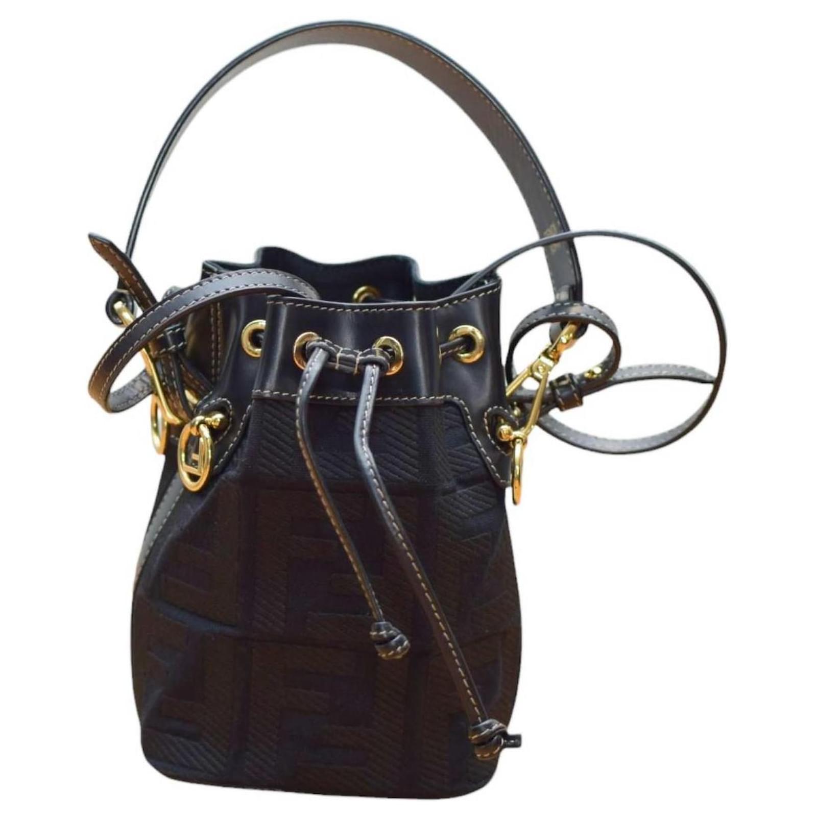 Fendi Mon Tresor Bucket Bag FF Zucca Black Mini bag