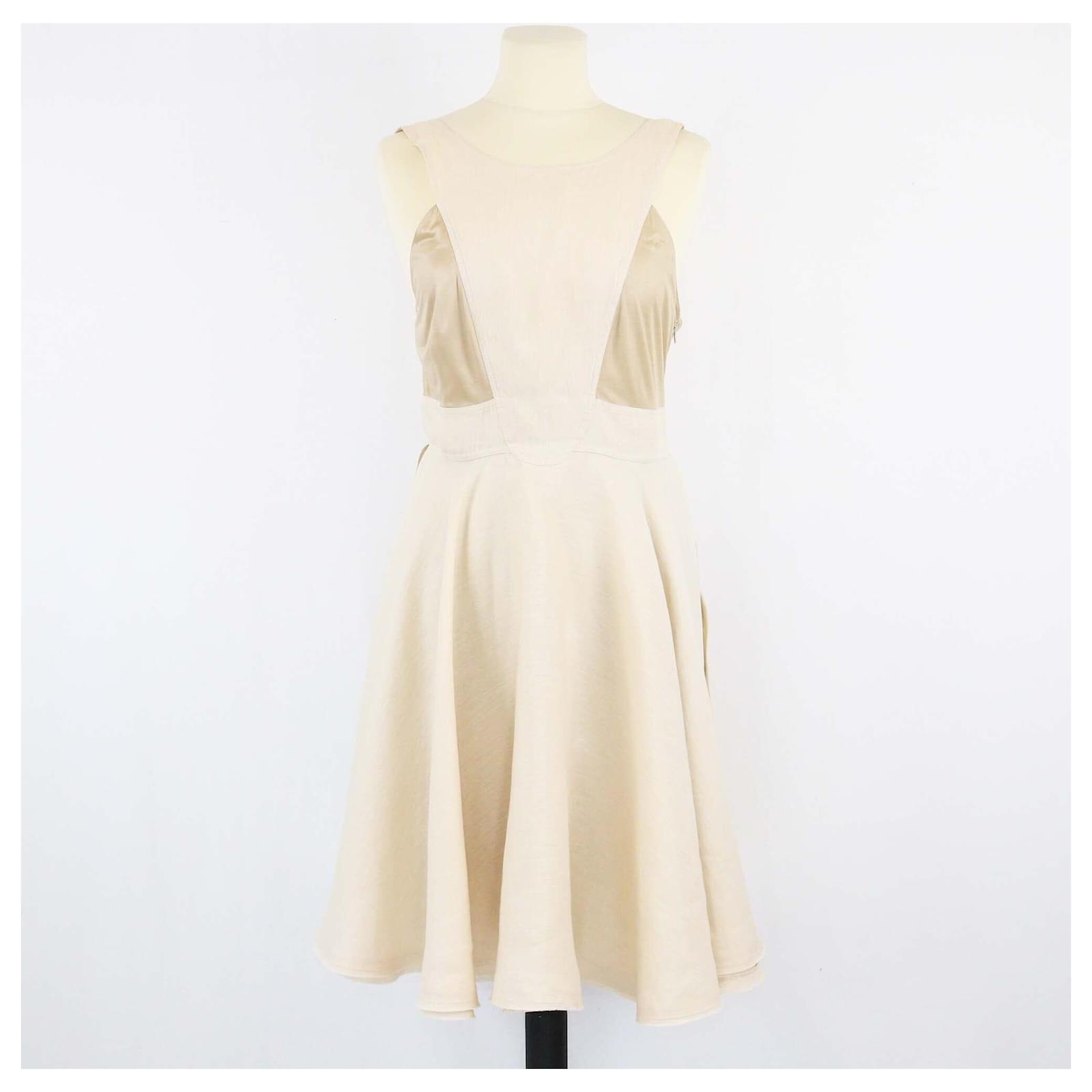 FENDI Dresses Polyester Beige Joli Closet