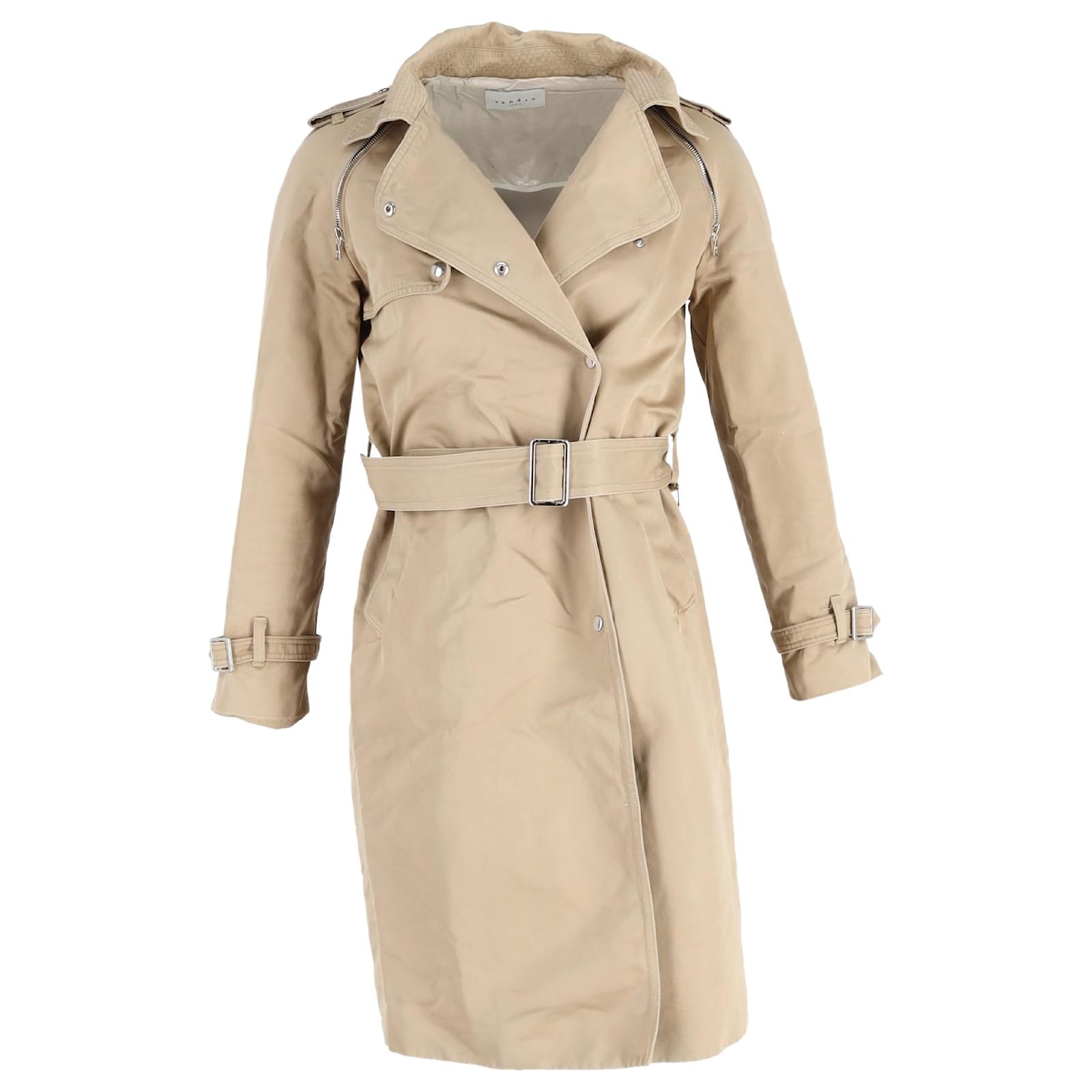 Manteau Sandro Trenchcoat Manteau Trench Ceinturé Sandro Paris En