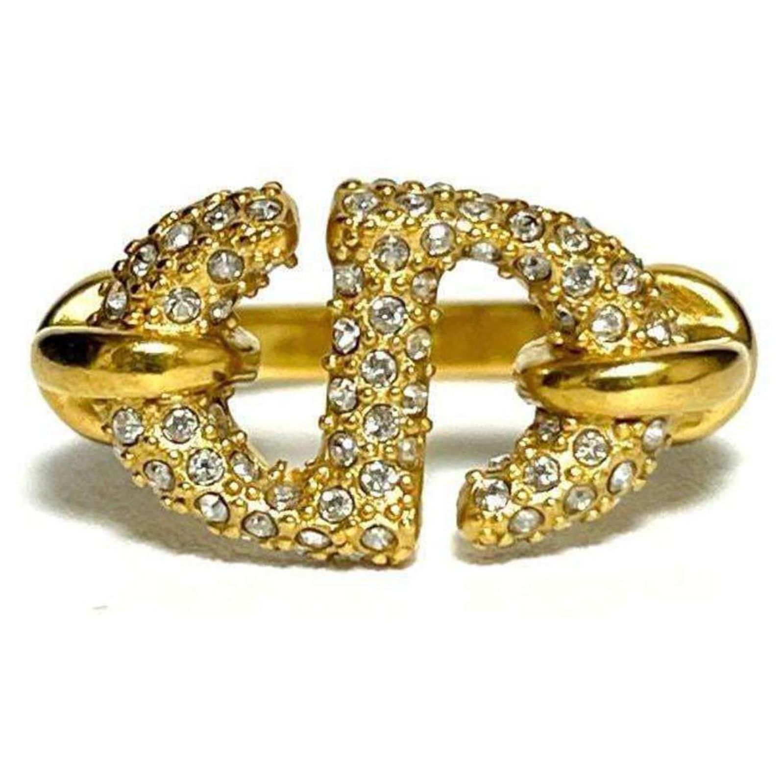 Christian Dior Women's Ring CD Navy Metal ref.1620766 - Joli Closet