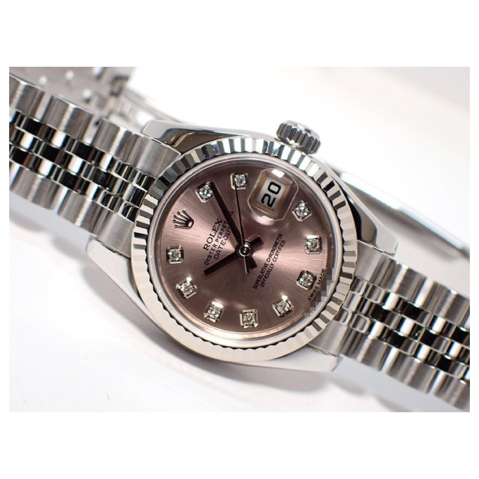 Diamanten Rolex Damenuhren Silber Rolex Lady-Datejust 69174G
