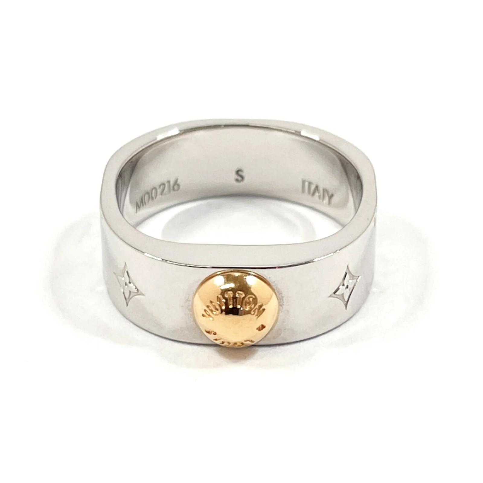 Louis vuitton nanogram ring silver discount