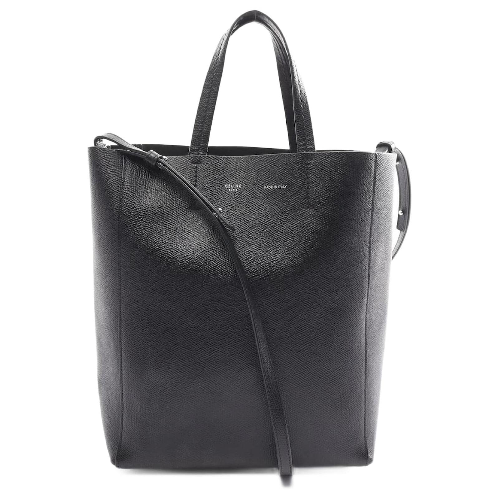 Céline Celine Vertical Small Cabas Tote Bag Black Leather ref.1621955 ...