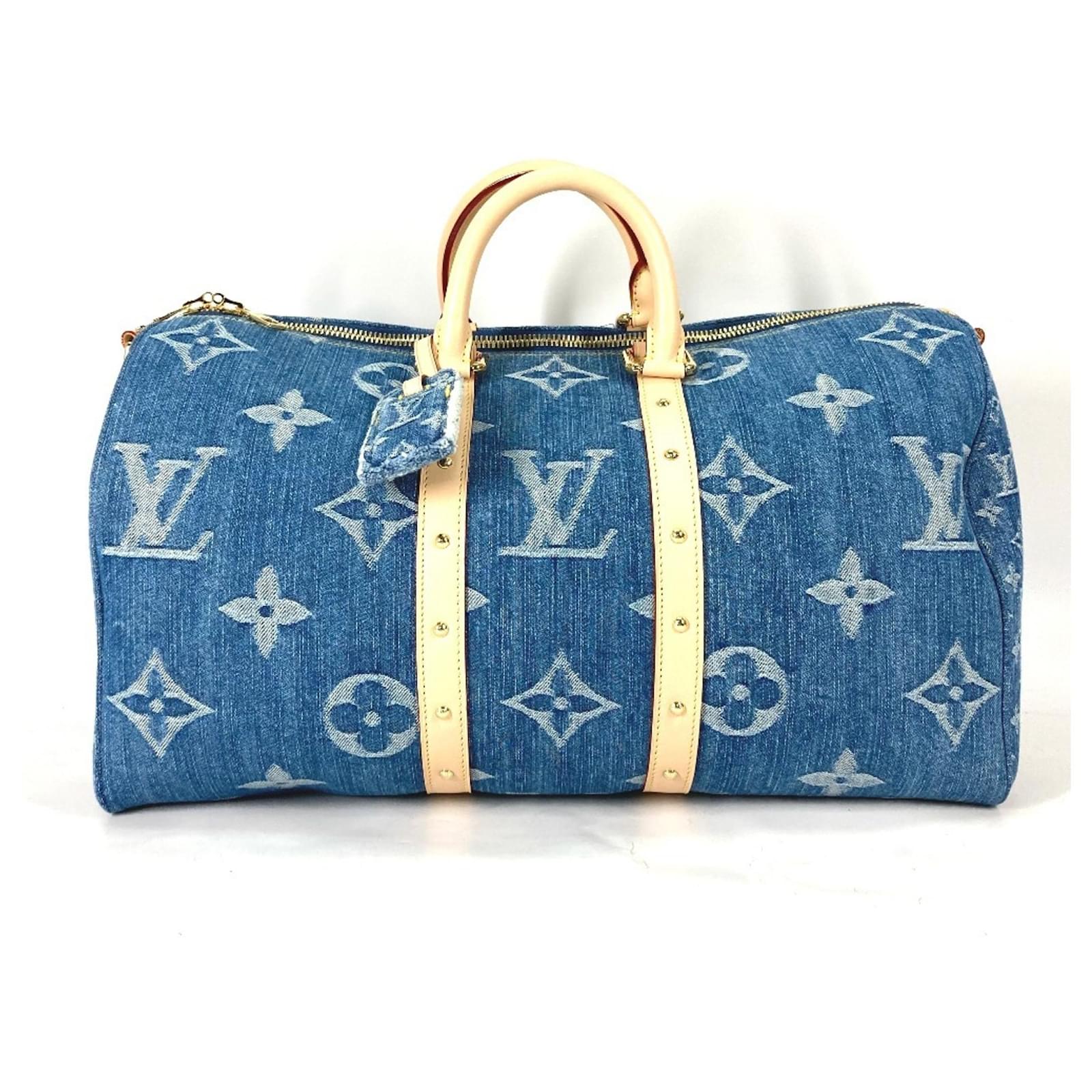Sac Louis Vuitton Tasche Jeans Louis Vuitton Blue Denim Monogram