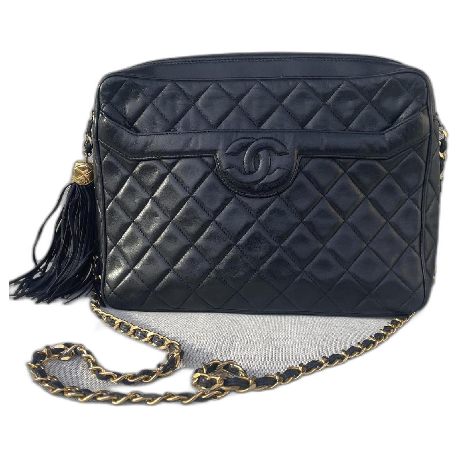 Chanel Camera Bag 28 cm Vintage black leather ref.1625250 - Joli