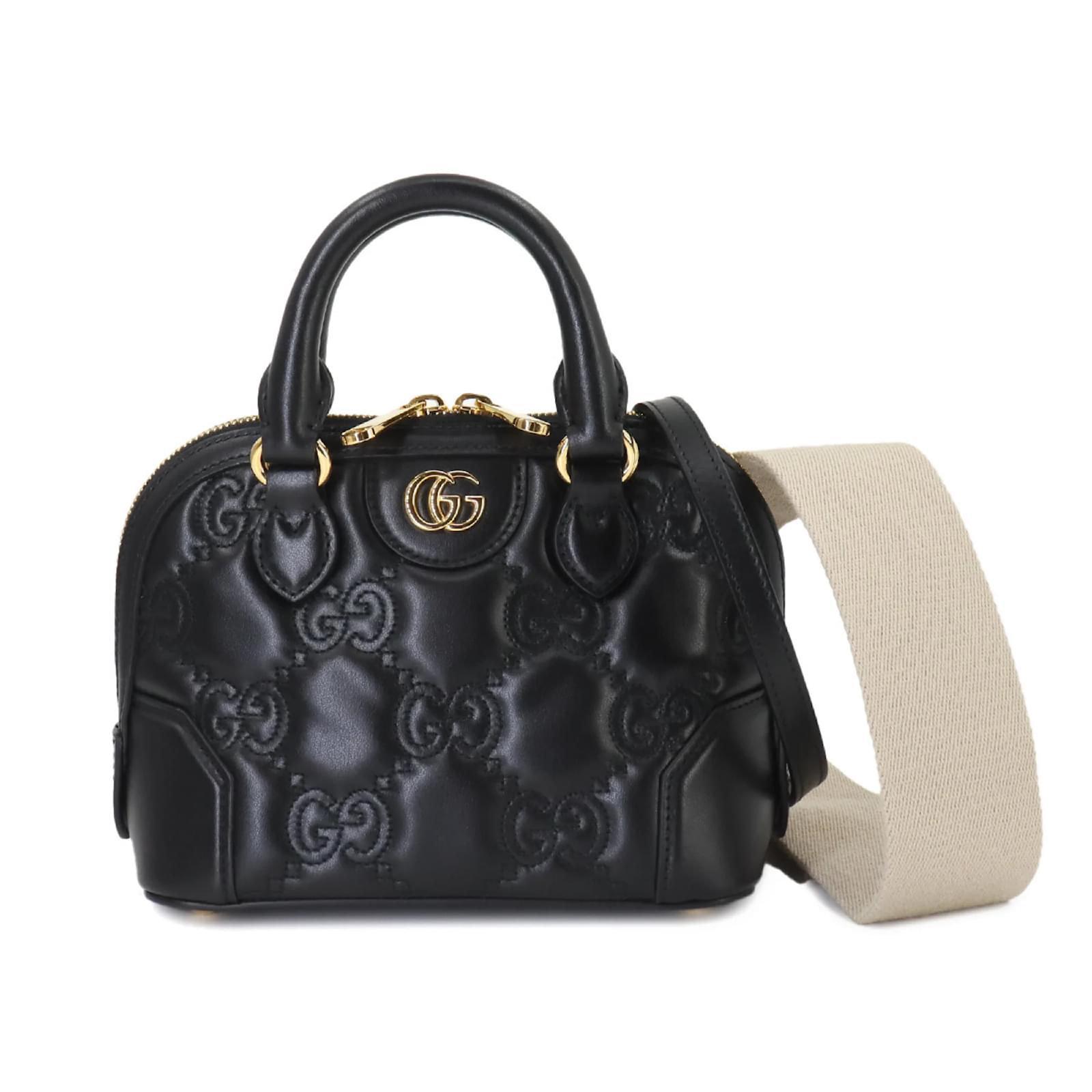 Gucci GG Matelasse Leather Shoulder Bag Black ref.1625265 - Joli