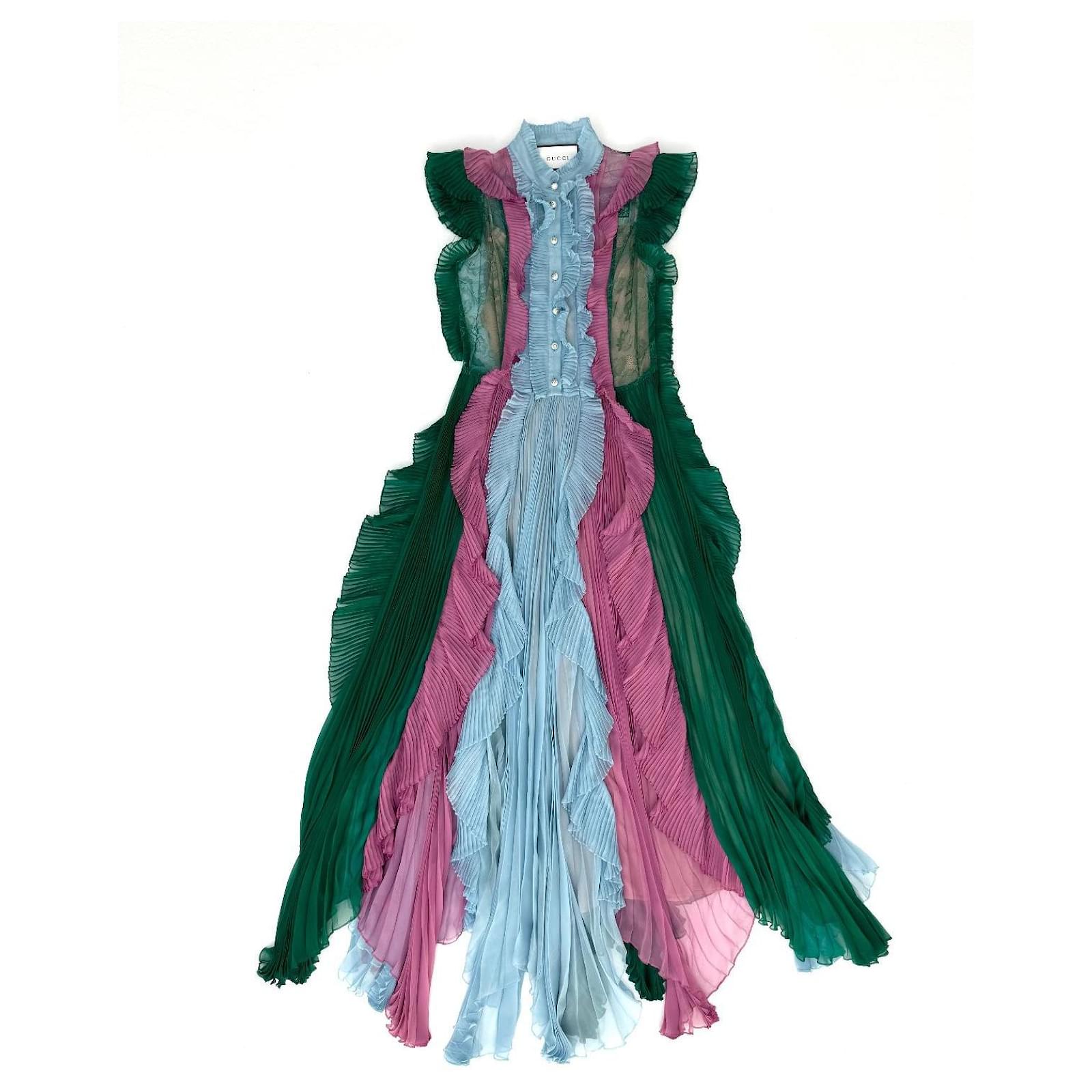 Gucci Vestiti Multicolore Seta Joli Closet