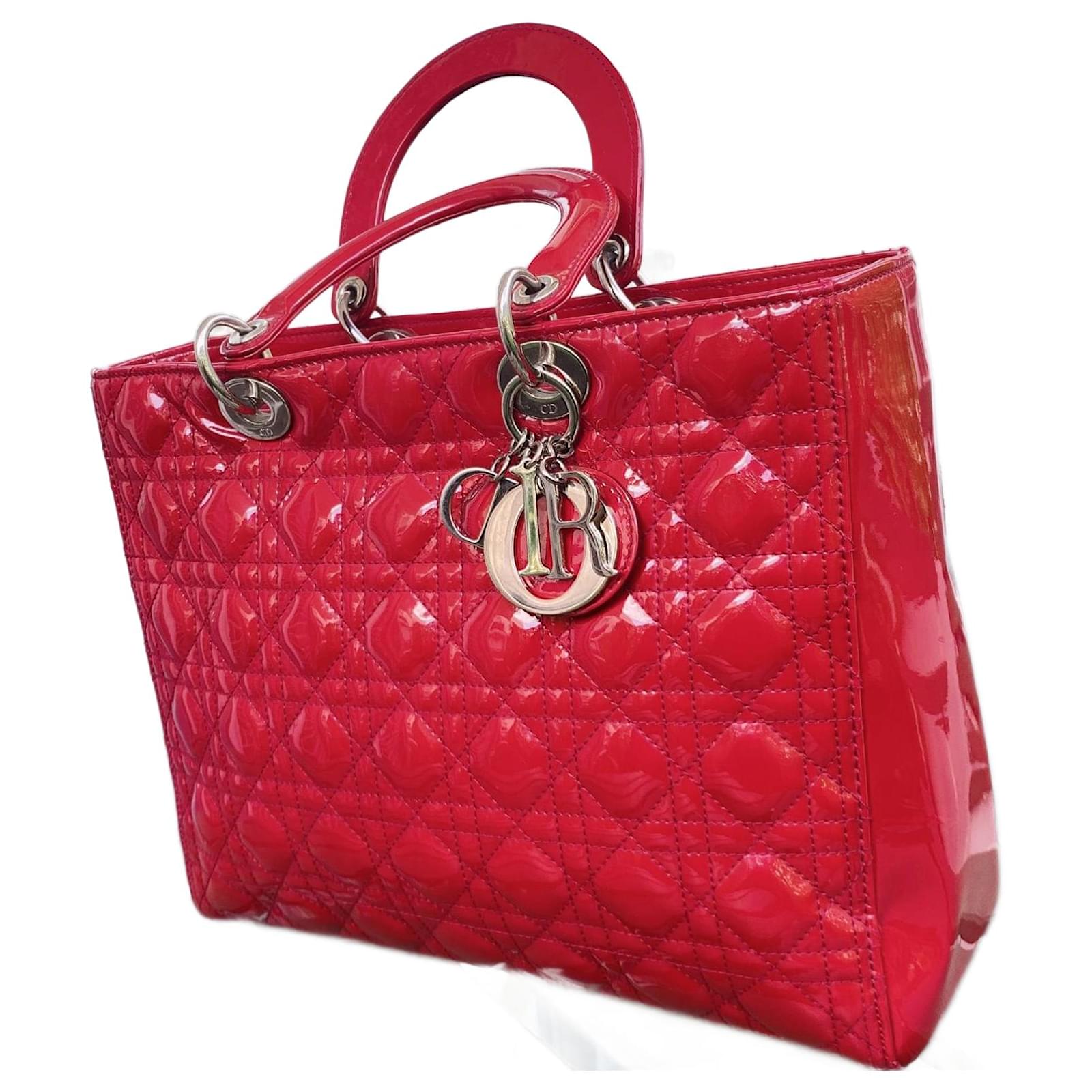 Lady dior red patent online