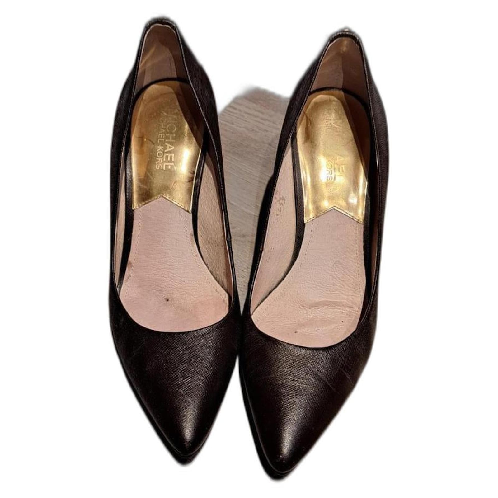 Michael Kors Zapatos de tacón Castaño Cuero Joli Closet