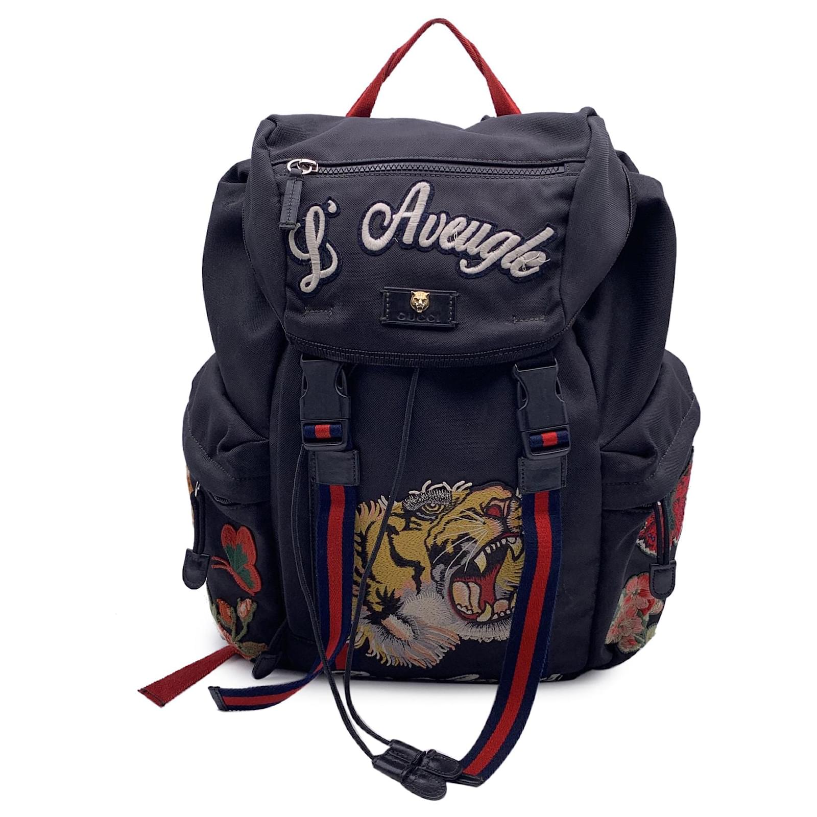 Techno canvas backpack gucci online