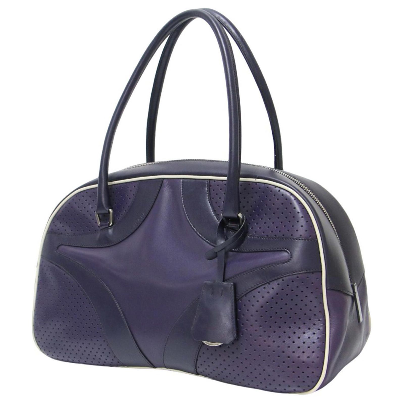 バッグ 00s prada perforated leather boston bag Prada Perforated 