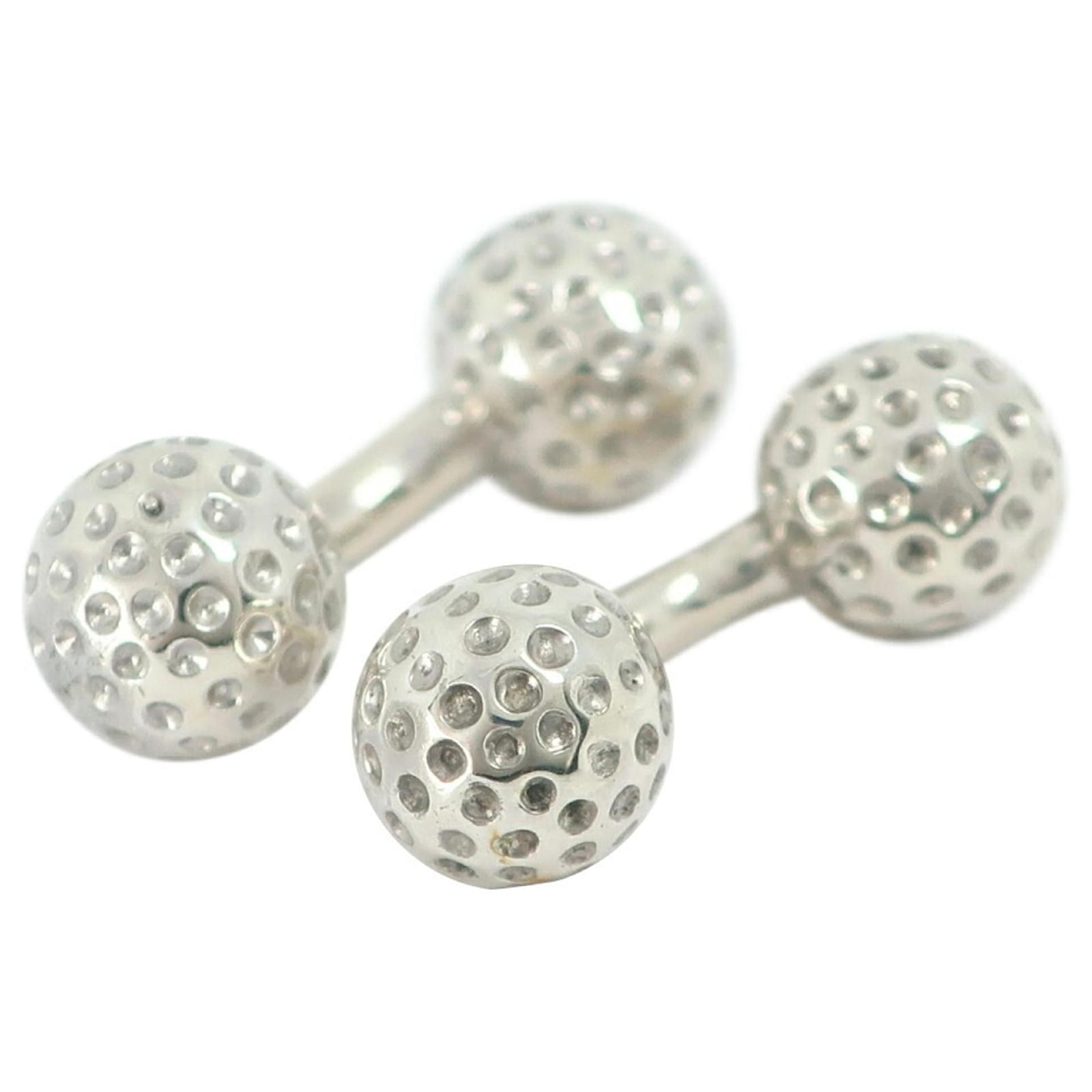 Hermès Hermes Silver 925 Golf Ball Cufflinks ref.1627079