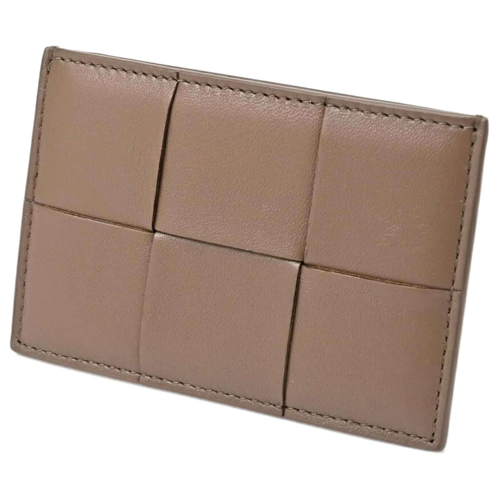 Bottega Veneta Cassette Credit Card Case Grey Leather ref