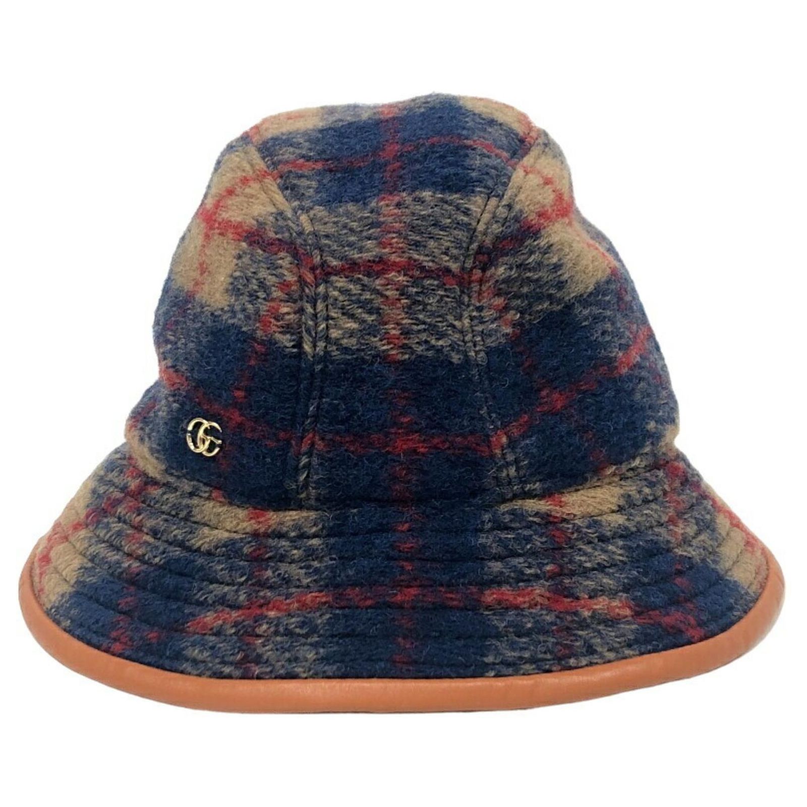 Gucci Blue and Brown Bucket Hat Panama Gucci Brown size S International in Cotton - 47867975 main image 2