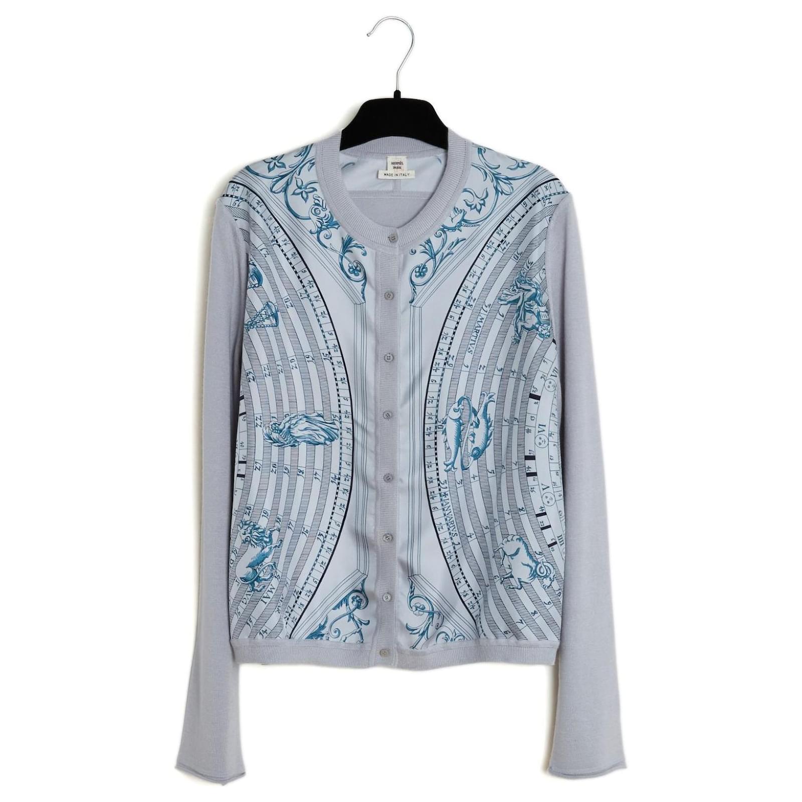 トップス HERMES SILK CARDIGAN Les Tambours Finesse