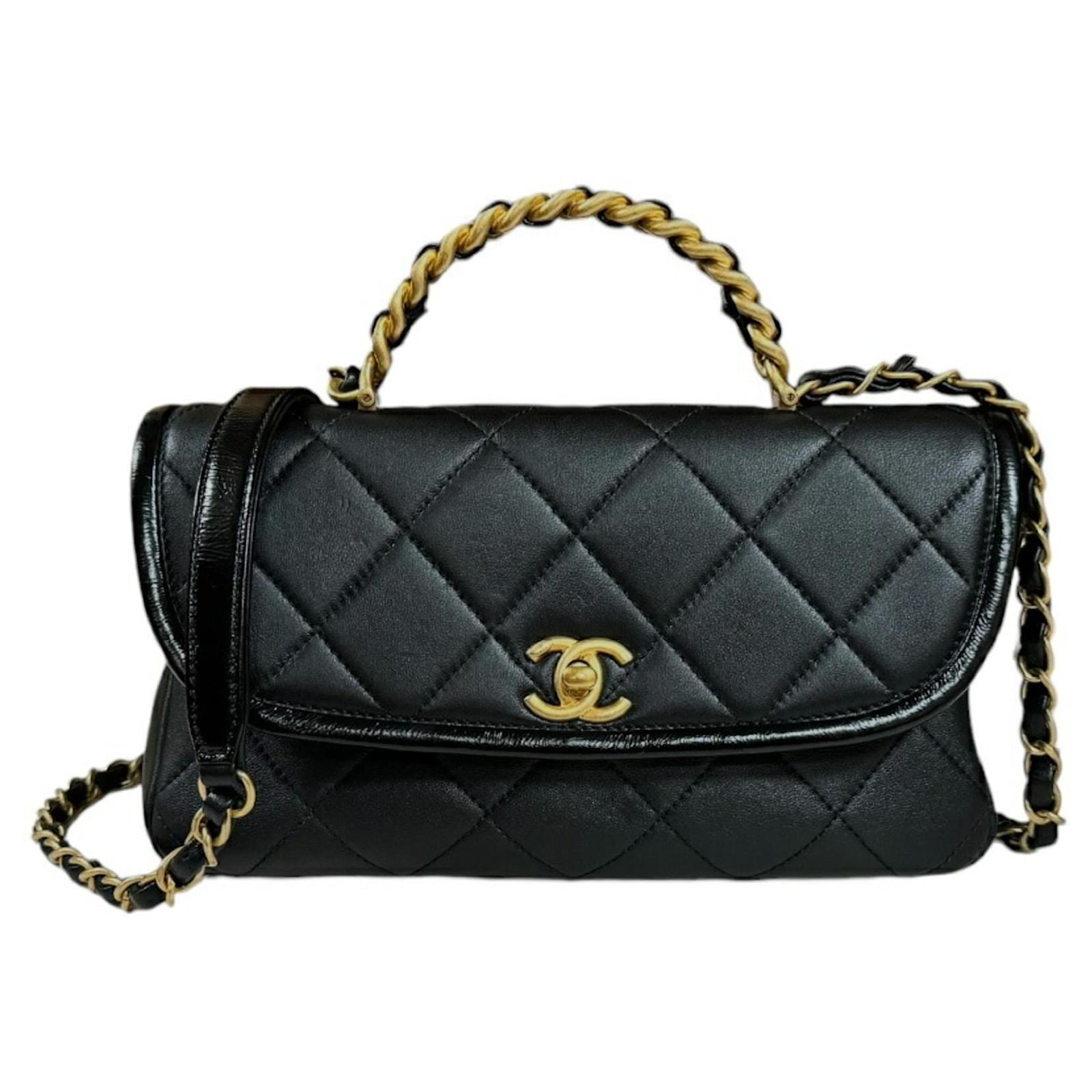 Chanel Matelasse Shoulder Bag Black Leather ref.JC1628699 (Sold