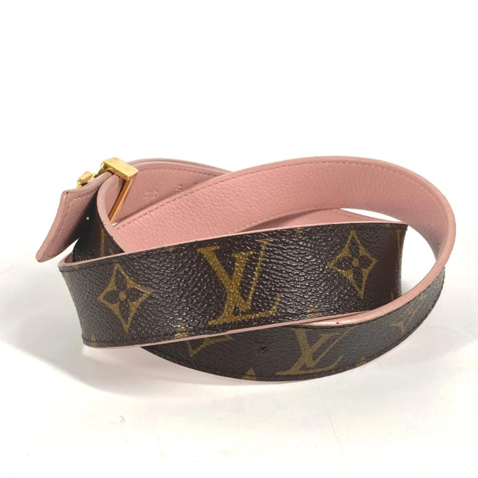 Louis Vuitton Monogram Santur Initial Reversible Belt Pink ref