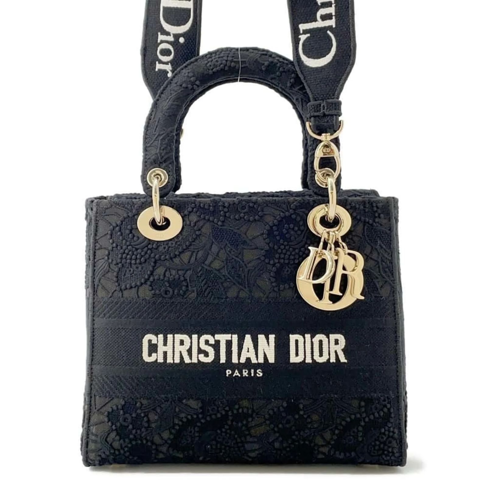 Dior Black Bag with White Laces Christian Dior Lace-Up Ballet Bag - Black Handle Bags  main image 2