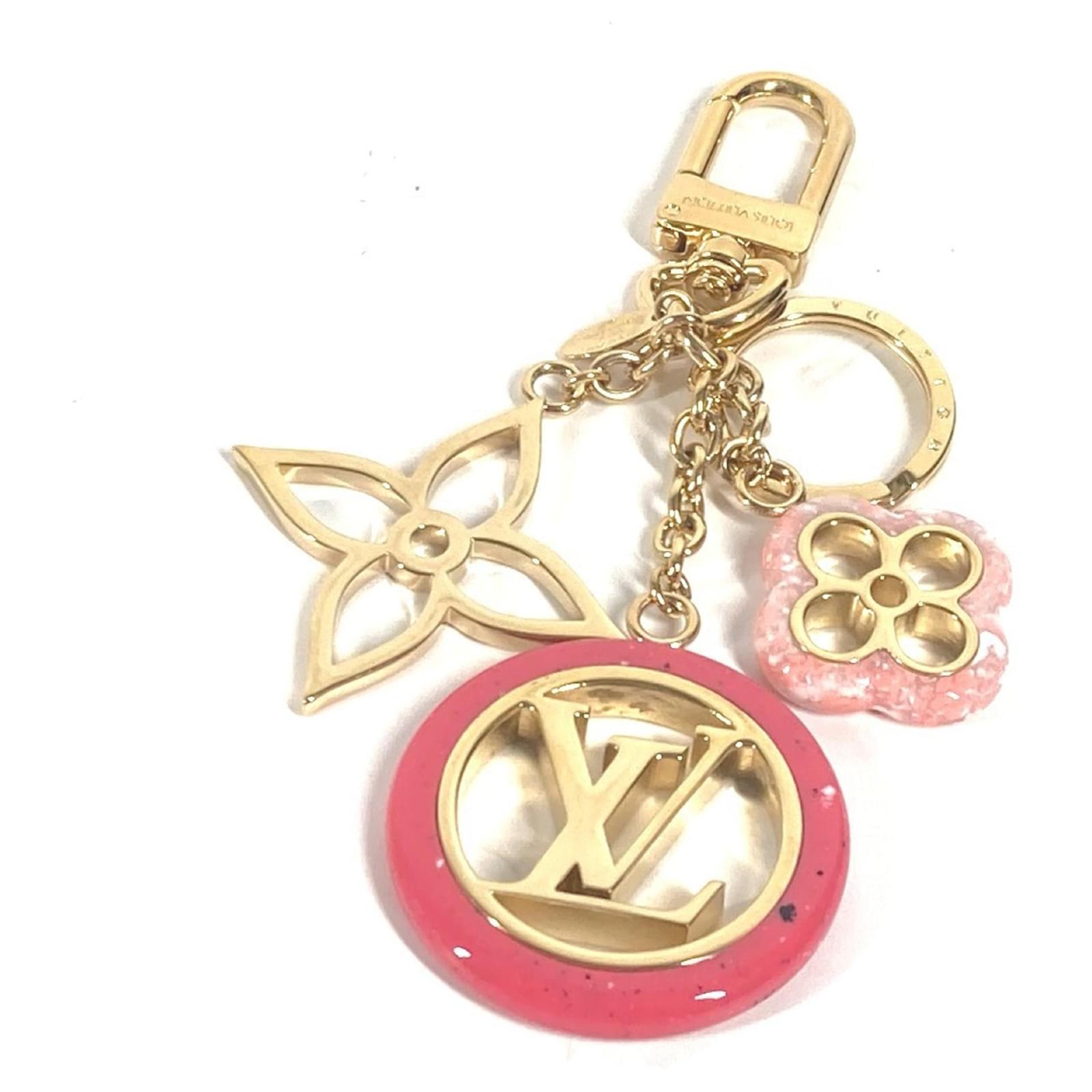 Louis Vuitton Portocle Color Line Bag Charm Keychain Pink Golden Metal ...