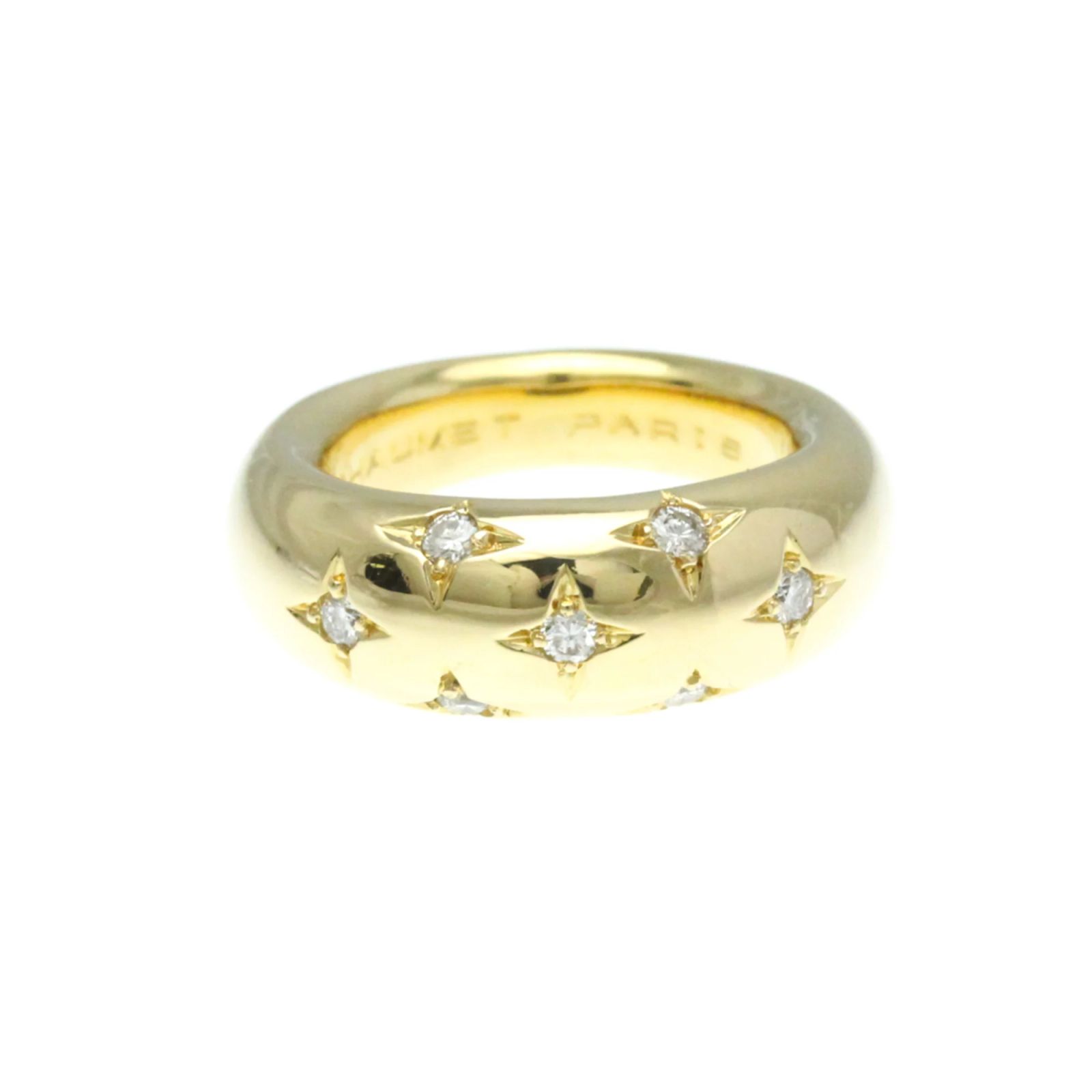 Bague Chaumet En Or Jaune 18 Carats - Taille 53 - Anneau Jonc - Occasion (mini Rayures) - Bijou De Luxe