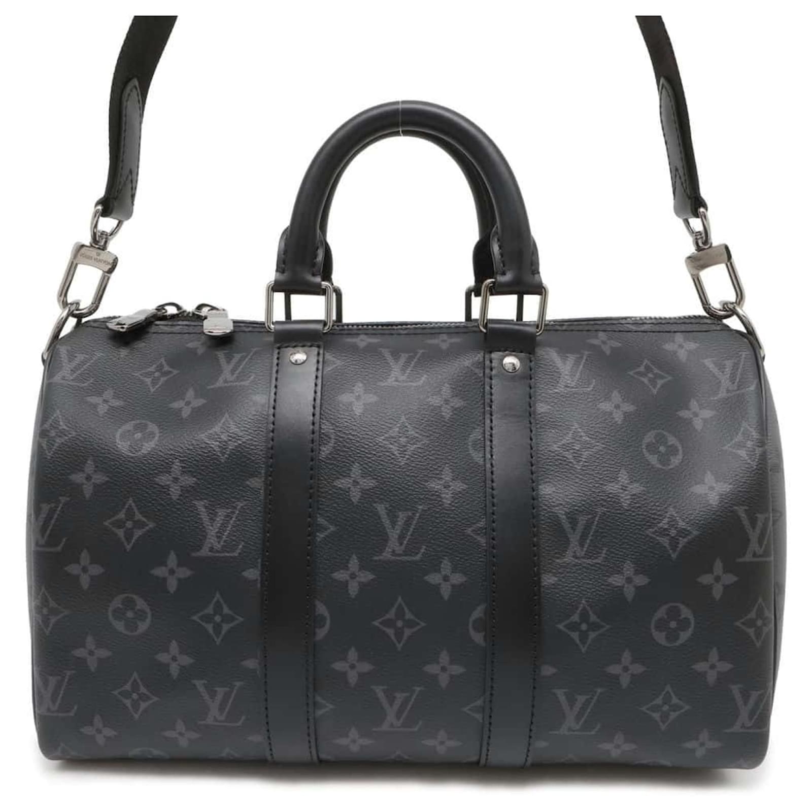 Louis Vuitton Monogram Eclipse Keepall Bandouliere 35 Black