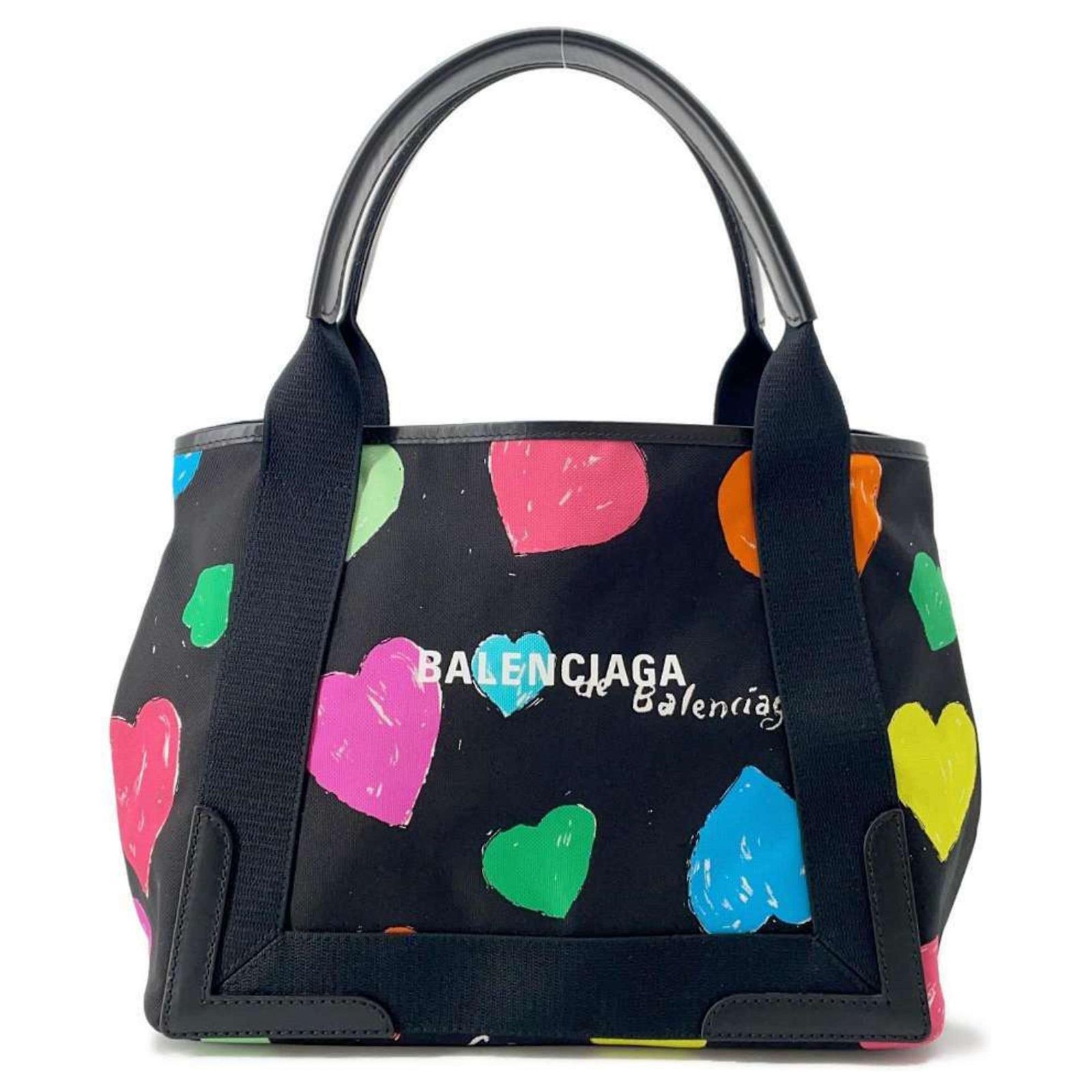Balenciaga Navy Cabas Heart S Tote Bag Black Multiple colors