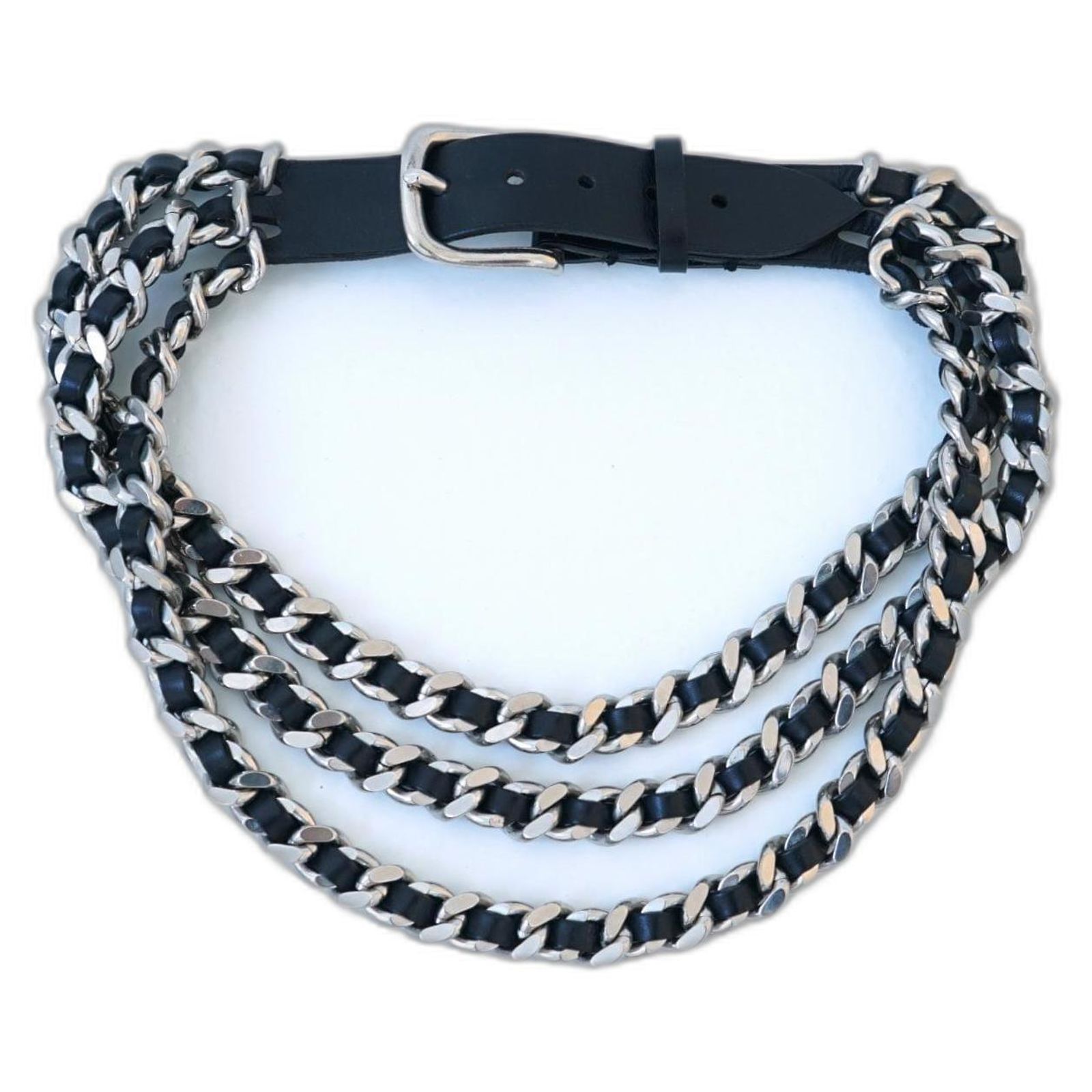 Balmain Belts Black Leather Chain ref.JC1630811 (Sold) - Joli Closet
