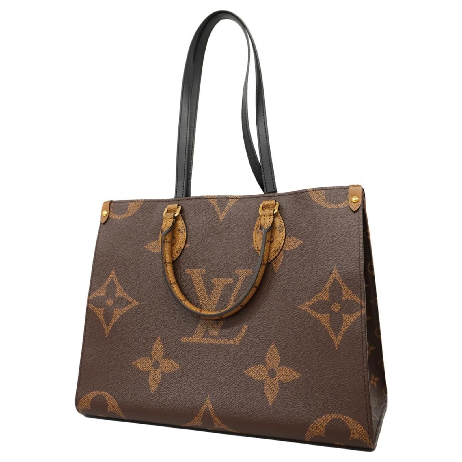 Louis Vuitton Monogram Reverse On the Go MM Tote Bag Brown ref
