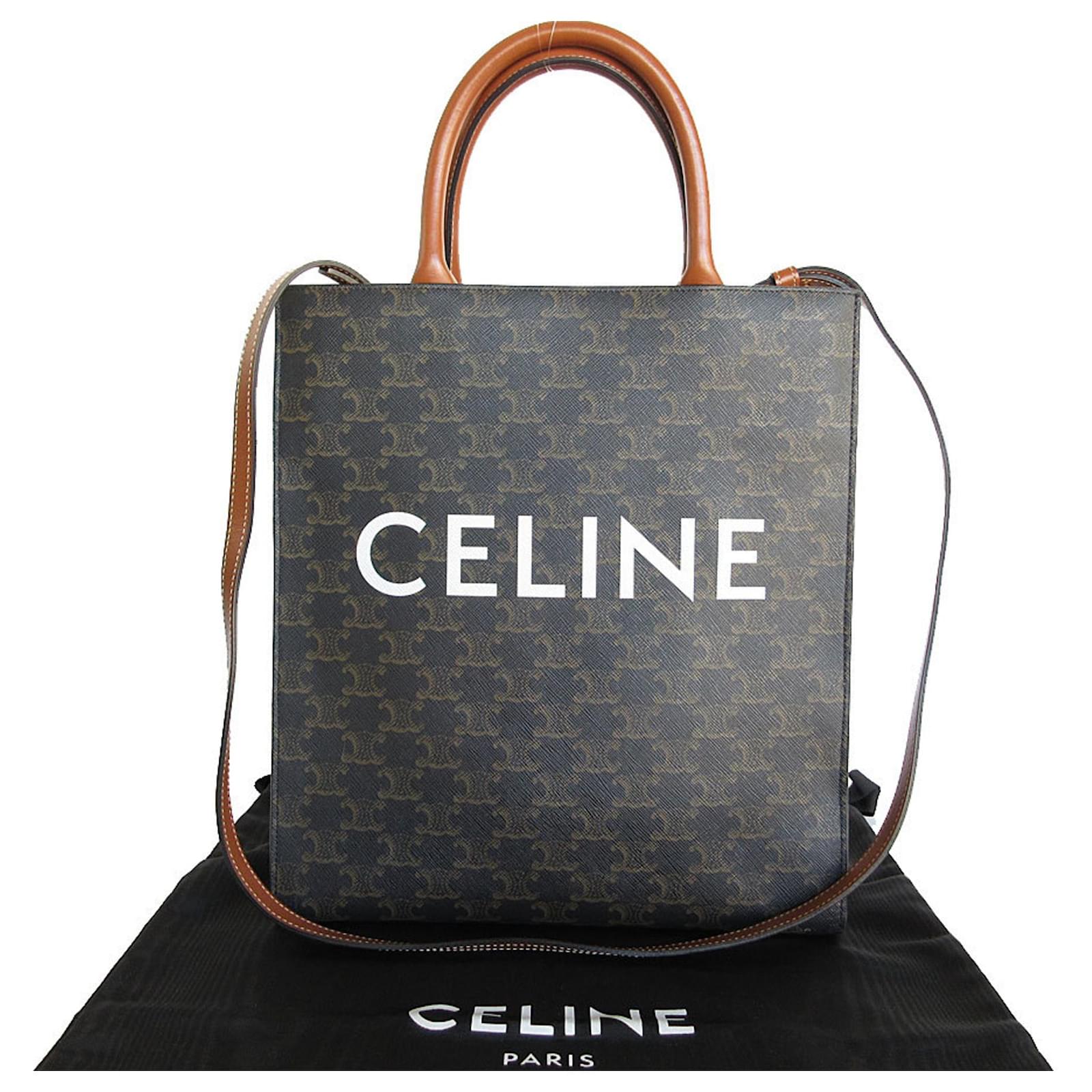 CELINE brown leather handbag