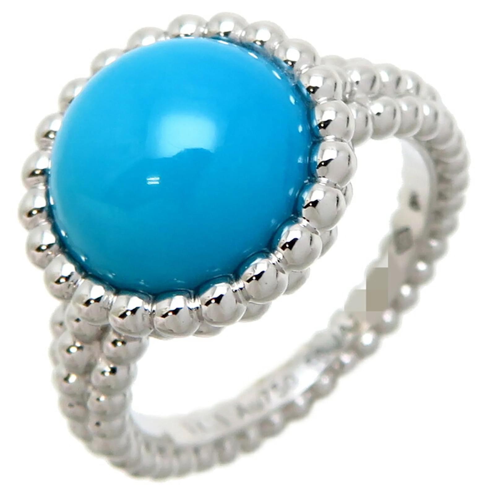 Van Cleef Arpels Perlée Couleurs Turquoise Ladies Ring White