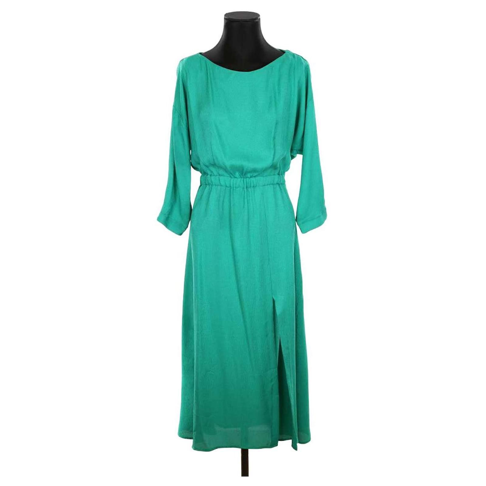 Claudie Pierlot Green dress Polyester ref.JC1632640 (Sold) - Joli Closet