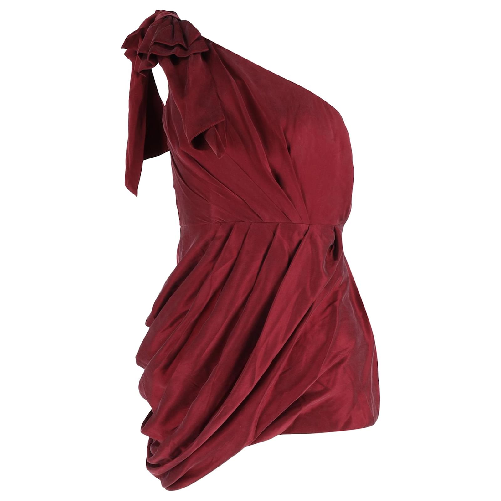 Zimmermann one shoulder silk dress sales
