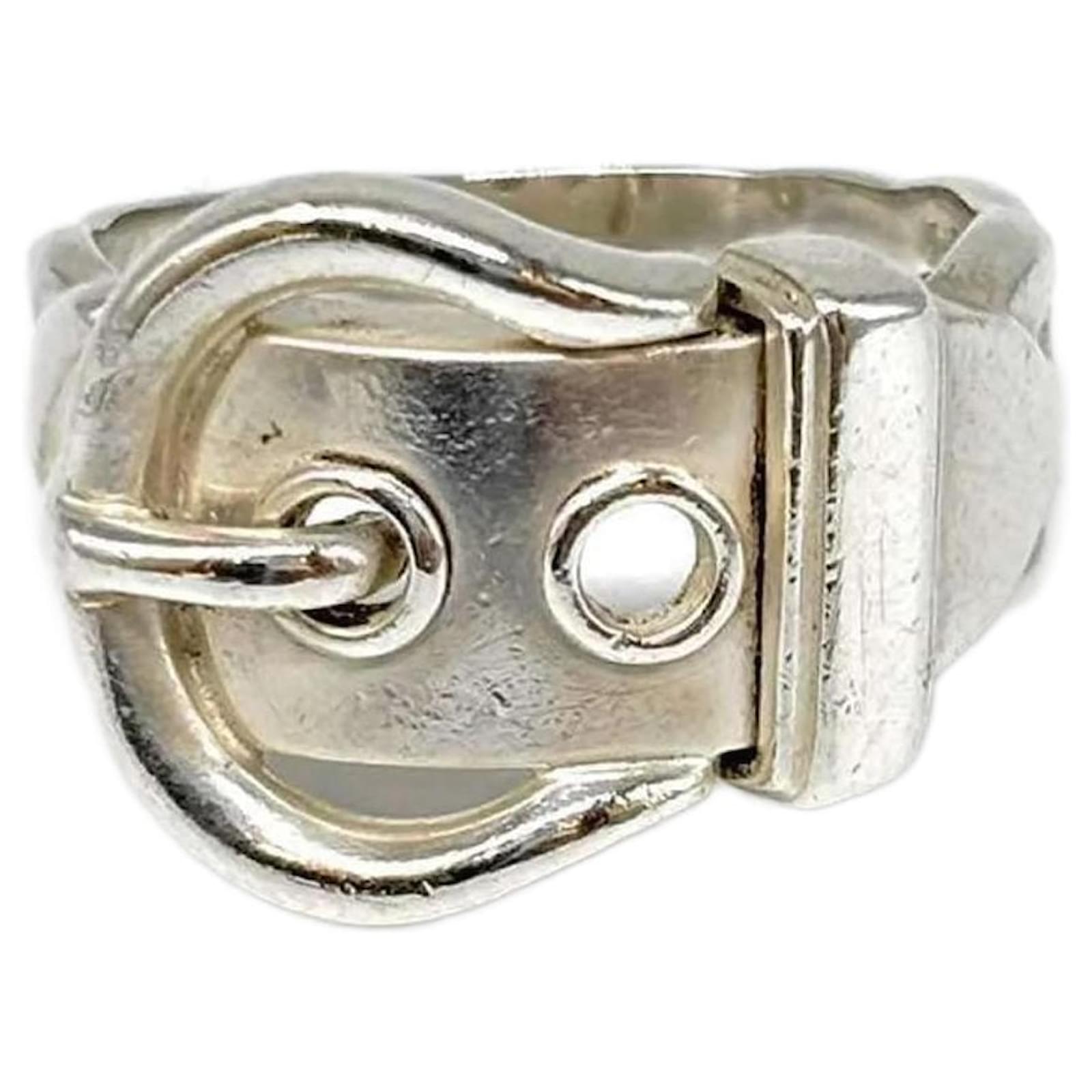 Hermès Vintage Diane Ring ＃53 925 Hermes Diane Belt Band Ring