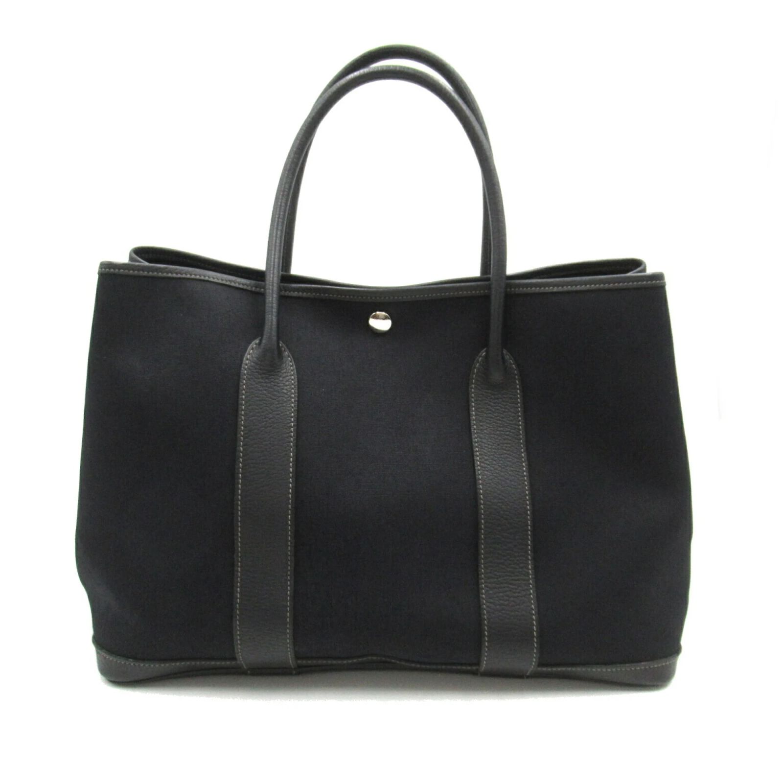 Hermès Hermes Garden 36 PM Handbag Black Cloth Cloth ref.1633836 - Joli ...