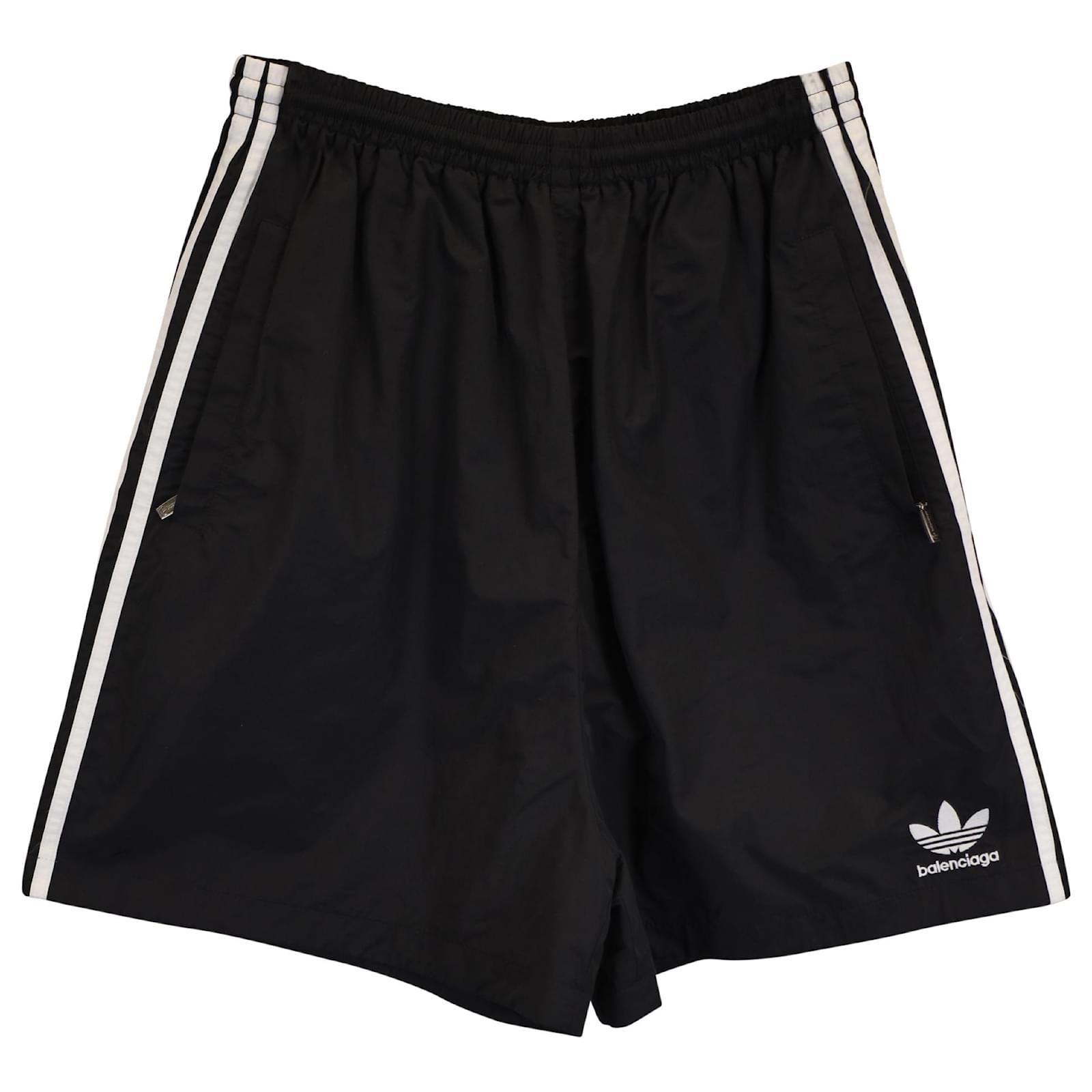 Balenciaga X Adidas Shorts with Zipped Pockets in Black