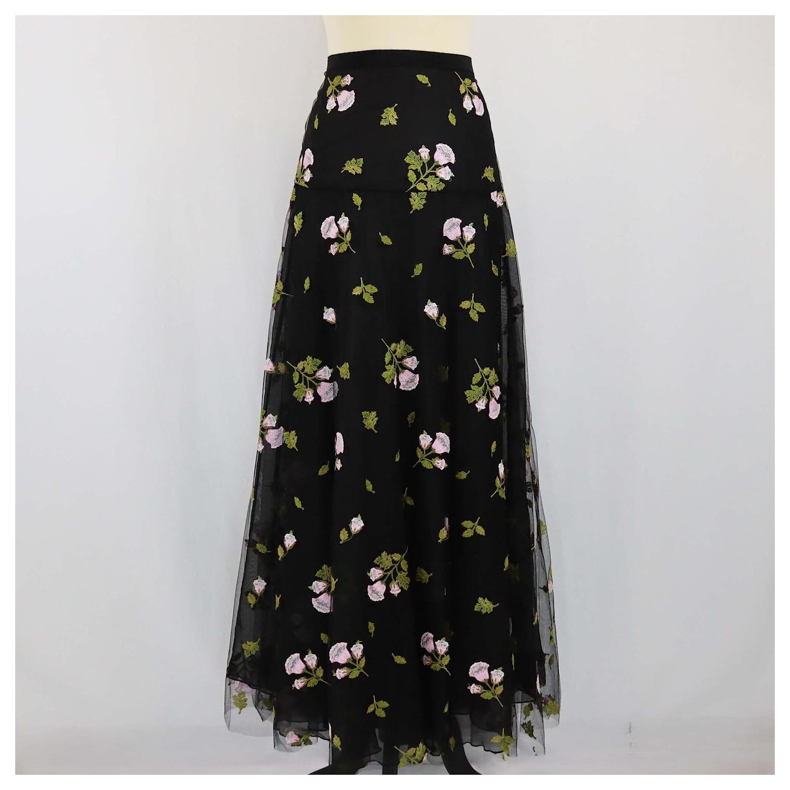GIAMBATTISTA VALLI Skirts T.FR Silk Black ref.1637477 - Joli