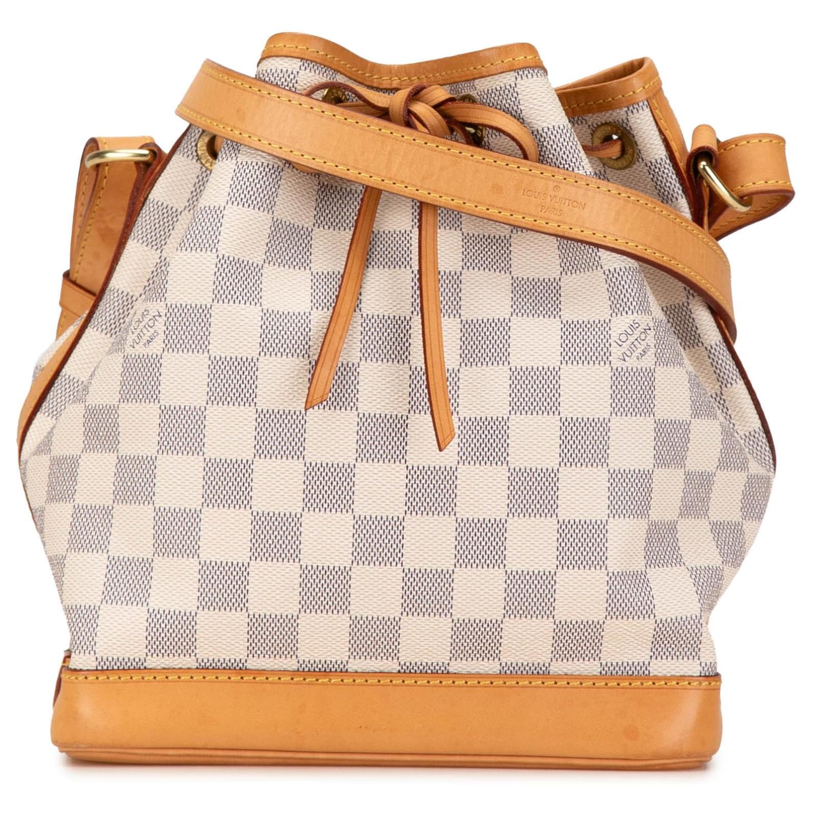 Louis Vuitton Damier Azur Blanc Noe BB Cuir Toile