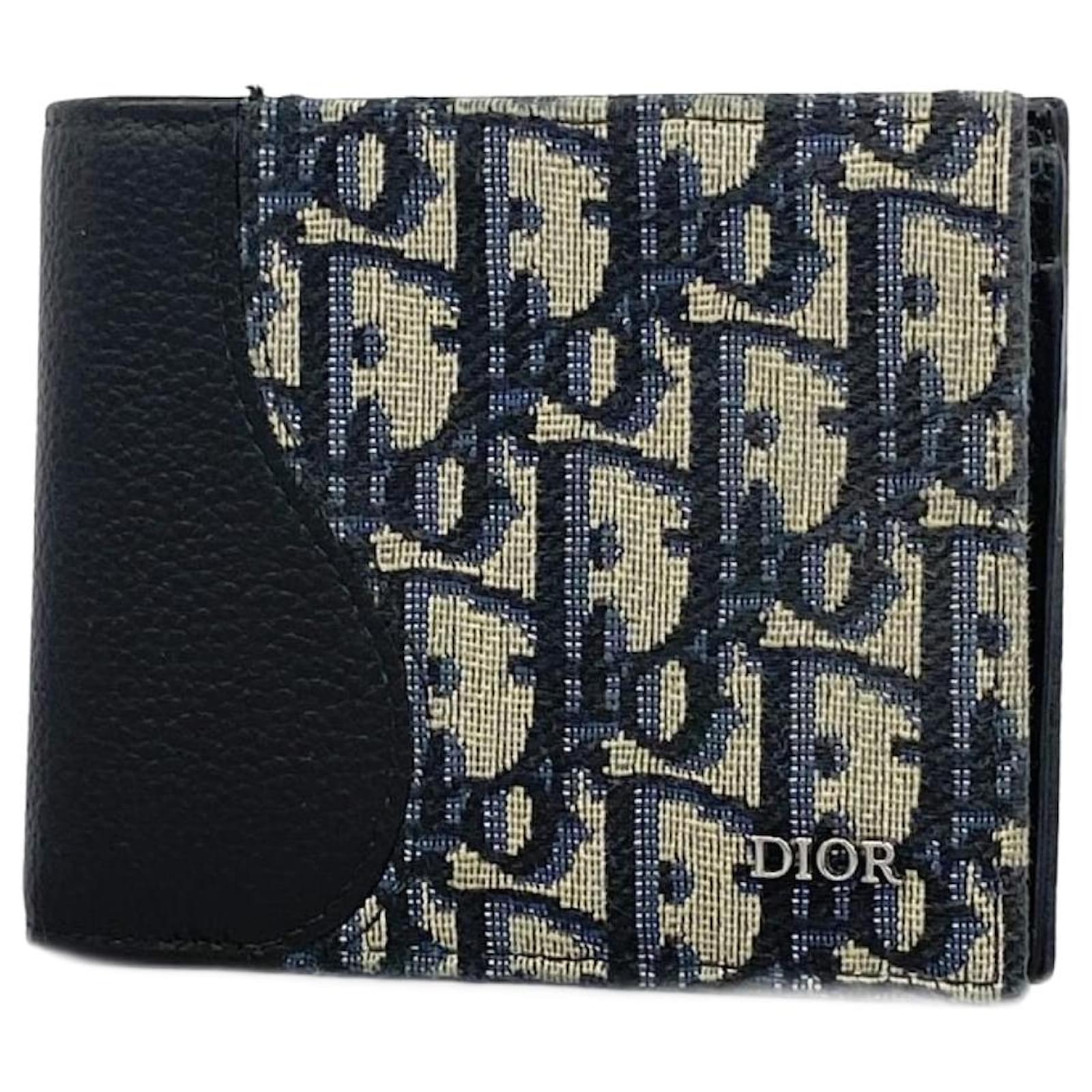 Christian Dior Leather Picture buy Wallet Black Bifold