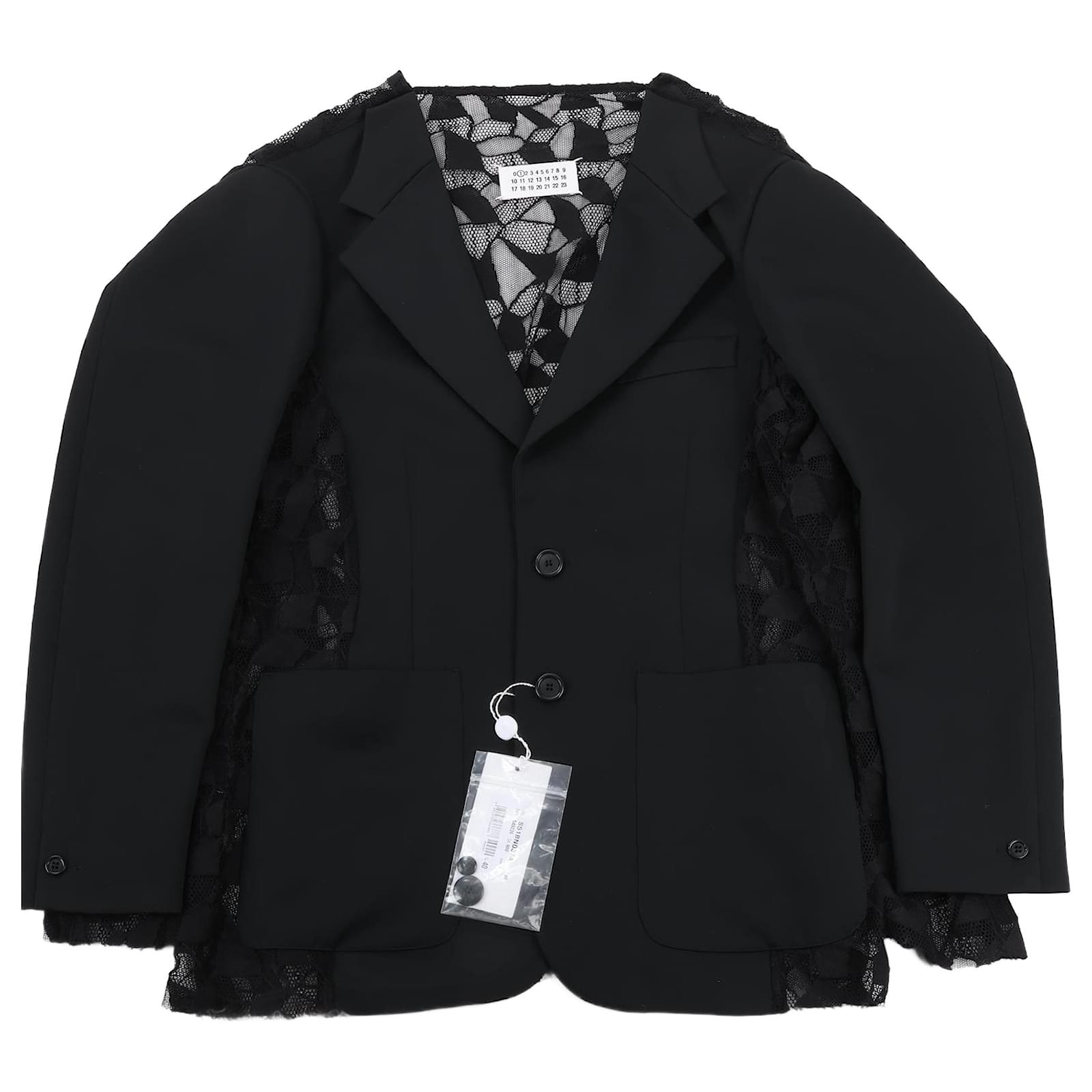 ジャケット MAISON MARGIELA BLACK GABARDINE BLAZER Maison Margiela Black Gabardine Blazer | Balardi