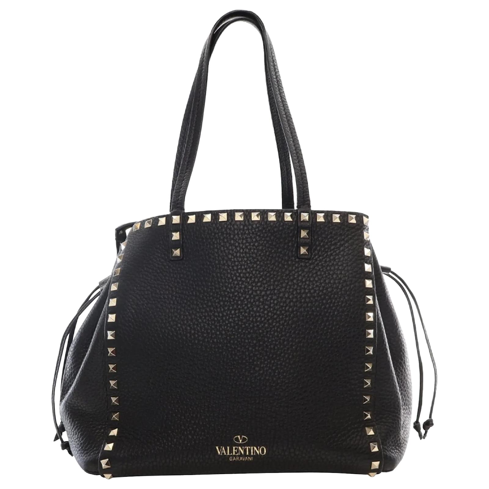 Valentino Garavani Valentino Rockstud Drawstring Tote Black