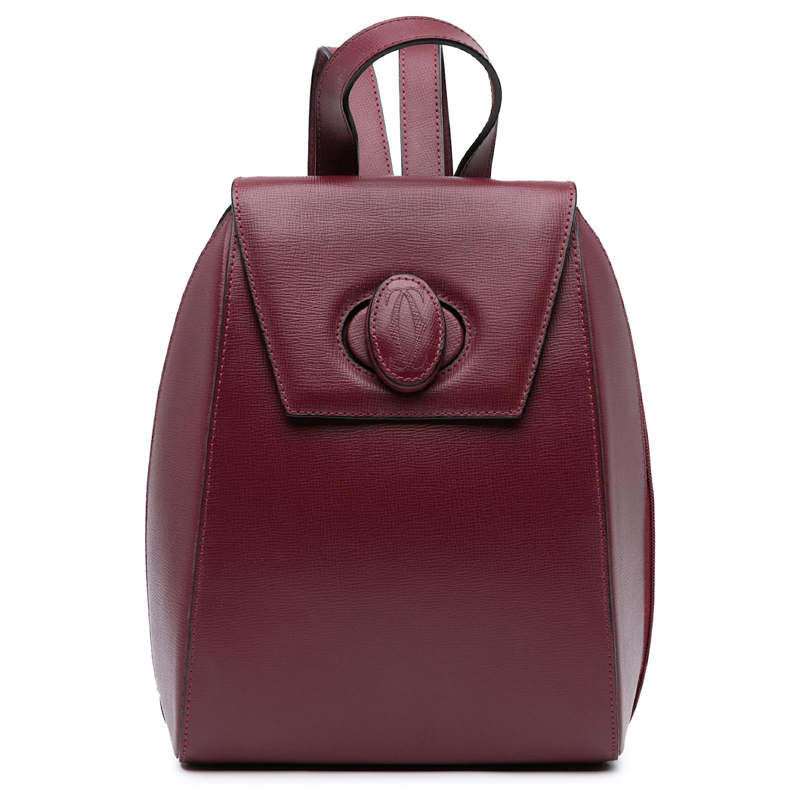 Cartier Red Must De Cartier Leather Backpack Dark red Pony Cartier Red Must De Cartier Leather Backpack Dark red Pony