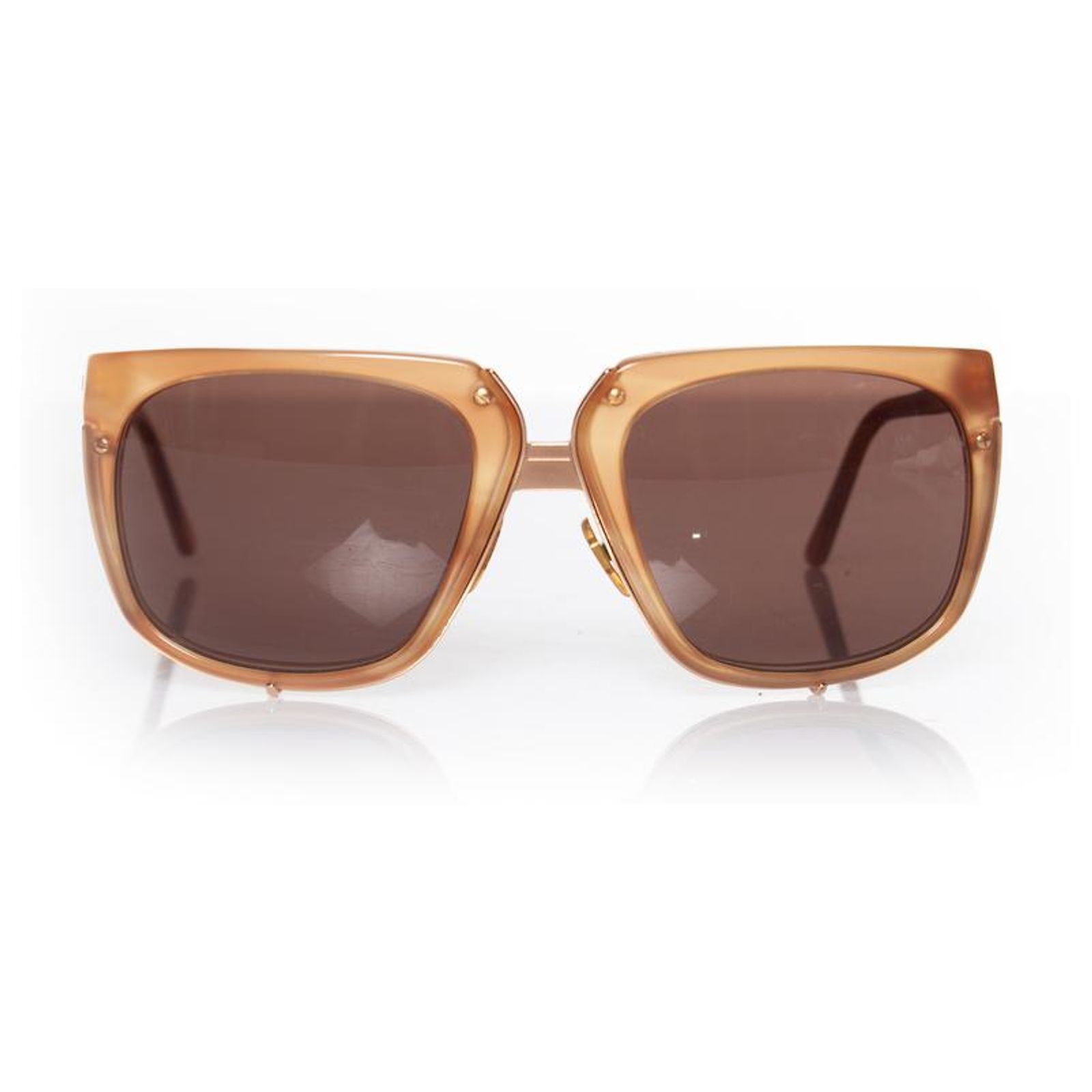 VERSACE Glasses metal Brown Auth BA9352 Versace Brown sunglasses with metal details Plastic ref  main image 3