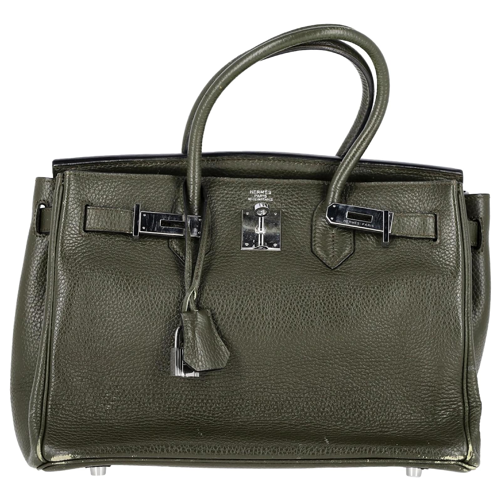 Hermès Birkin 35 Hand Bag in Olive Leather Green Olive green ref