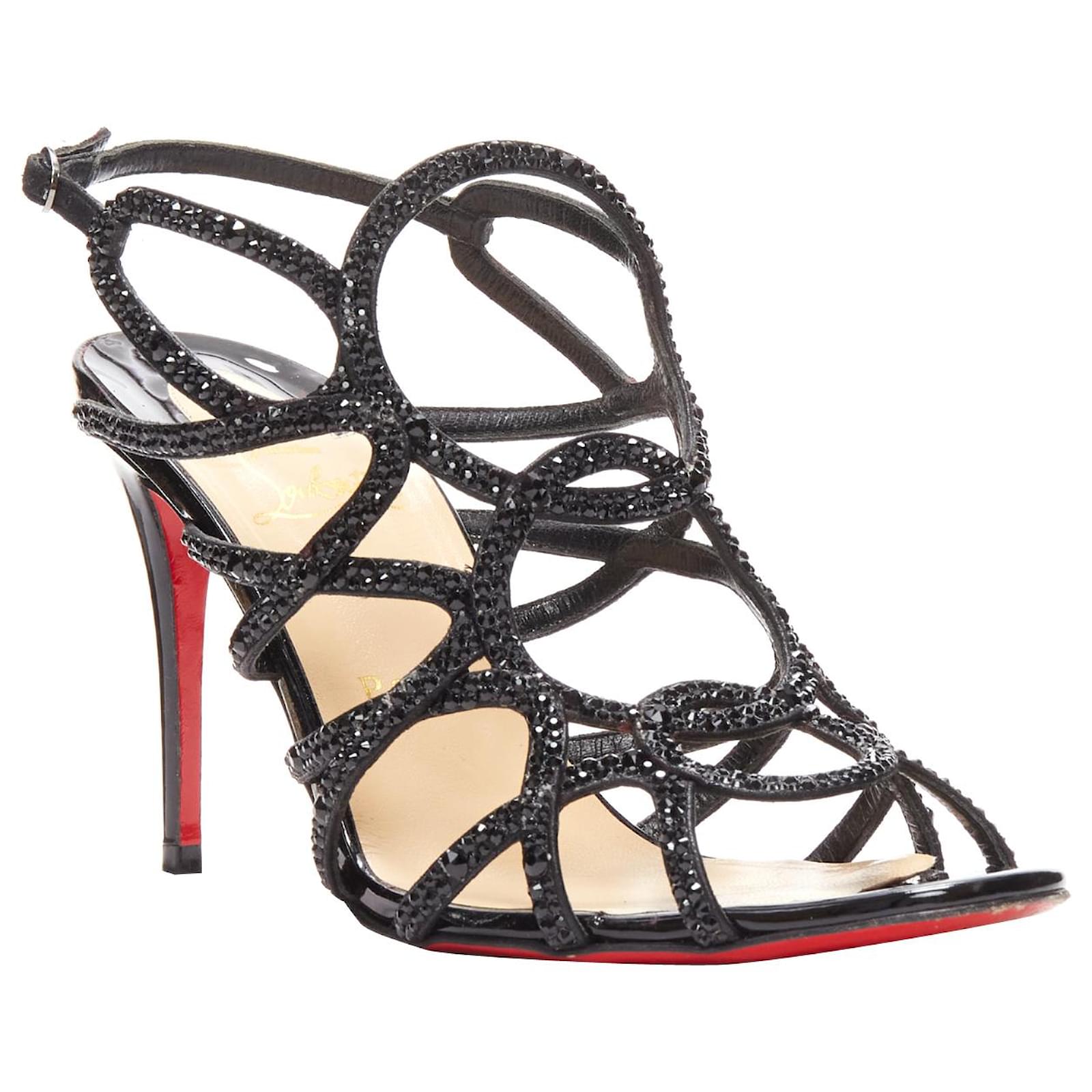 Christian Louboutin Circonvolu Strass 85 Black Crystal