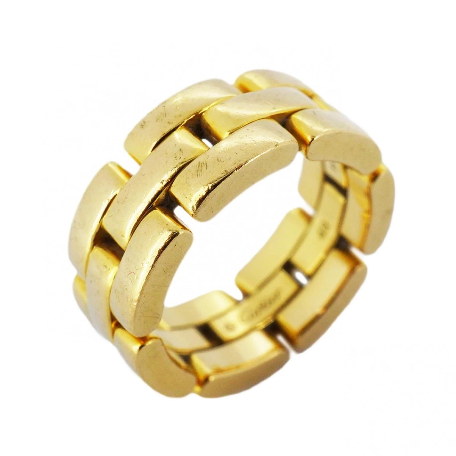 Cartier Maillon Panthere 3 Row Band Ring Yellow gold ref